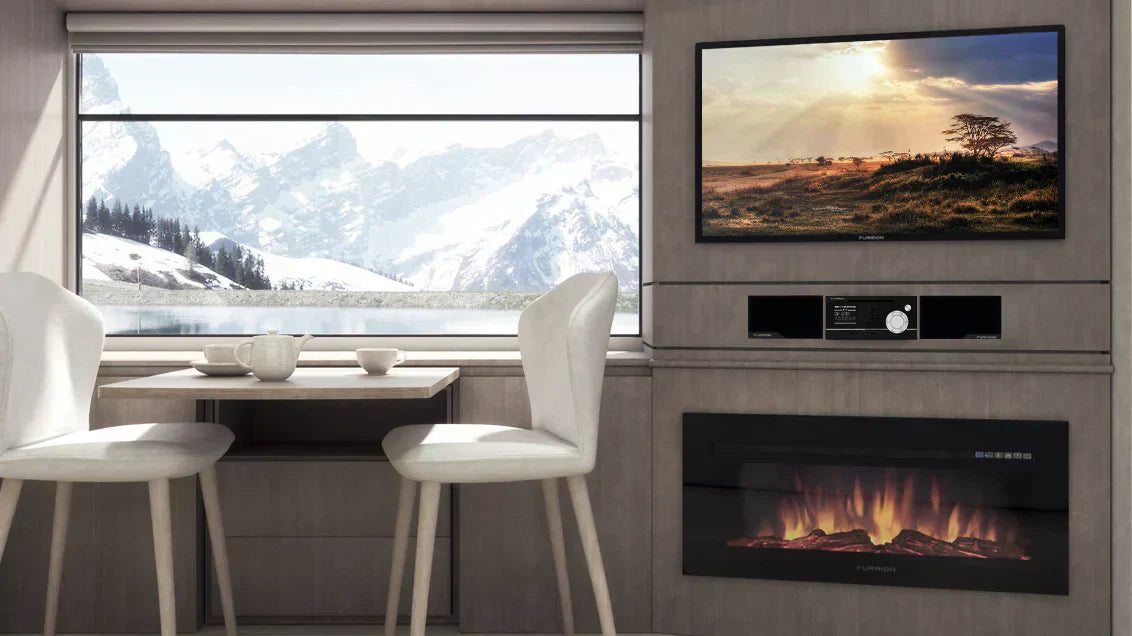 Furrion Vibrationsmart Climatesmart RV TV and Fireplace