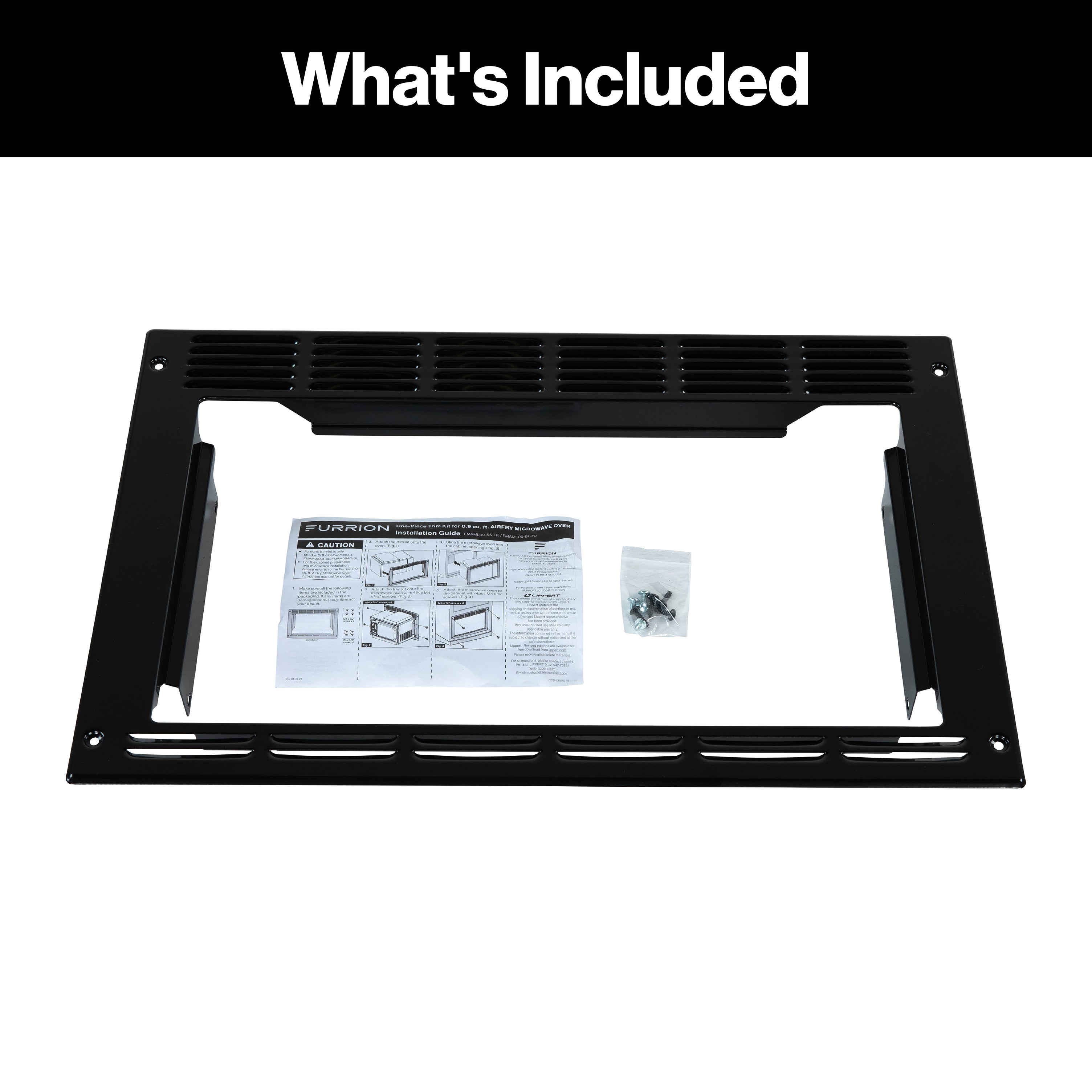 Furrion Trim Kit for 0.9 cu. ft. Built-In Convection Microwave Oven with Air Fryer #FMAML09-BL-TK