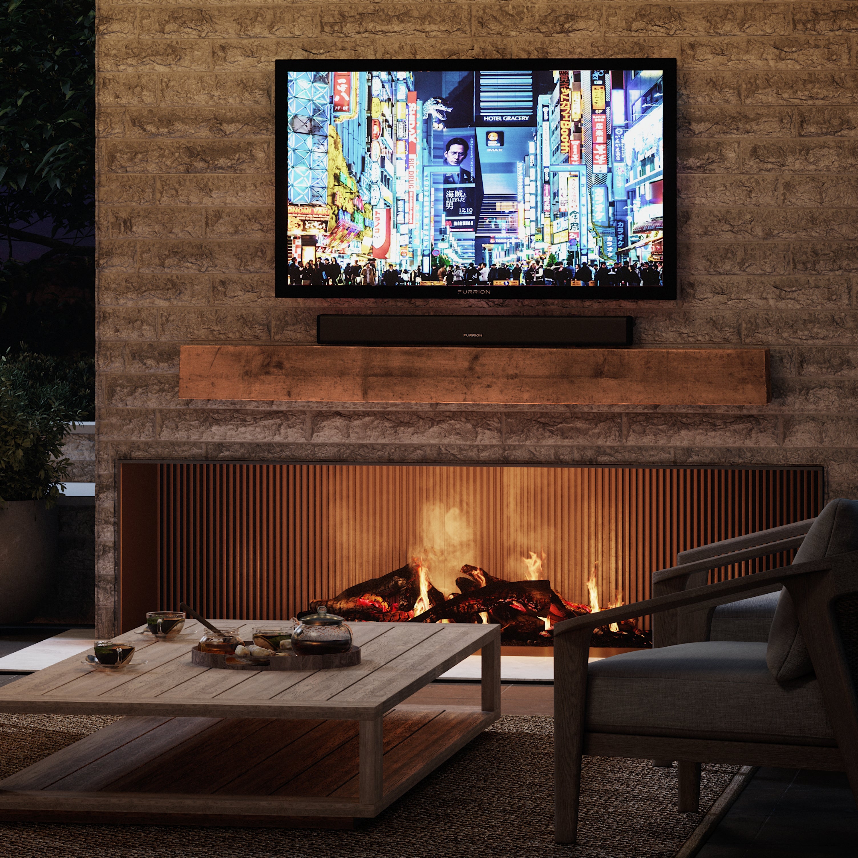 Furrion Aurora® Universal Outdoor TV Fixed Tilt Mount - For 43-65” TVs #F2AA002ABBK