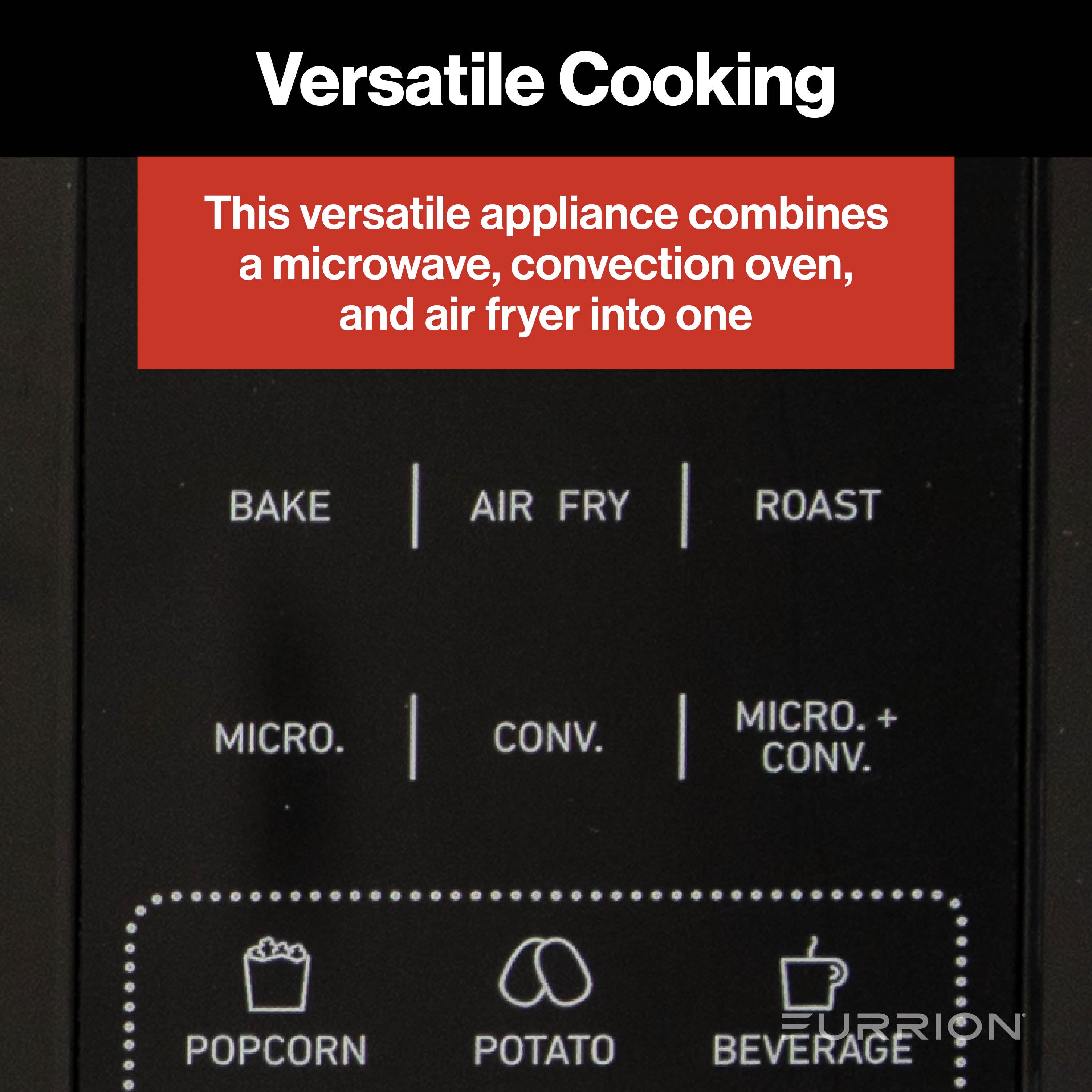 Furrion 1.1 cu. ft. Microwave Oven with Built-In Air Fryer 1-1-CF-MICROWAVE-AIR-FRYER