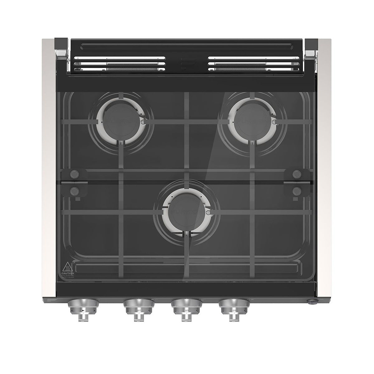 Furrion 3-Burner Gas RV Cooktop with Glass Cover - 20" Black, Push-Button #FGH3Z25-BL2021123561