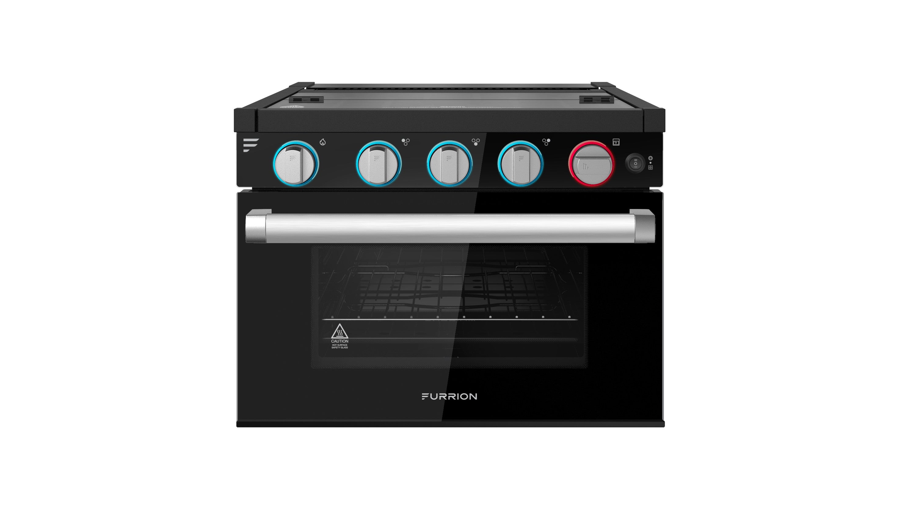 Furrion 3-Burner RV Gas Range Oven with Flame Sense (FFD) - 17", Glass Cover, Black & Stainless Steel Finish #FGR17G3MA2B-BG2023045674