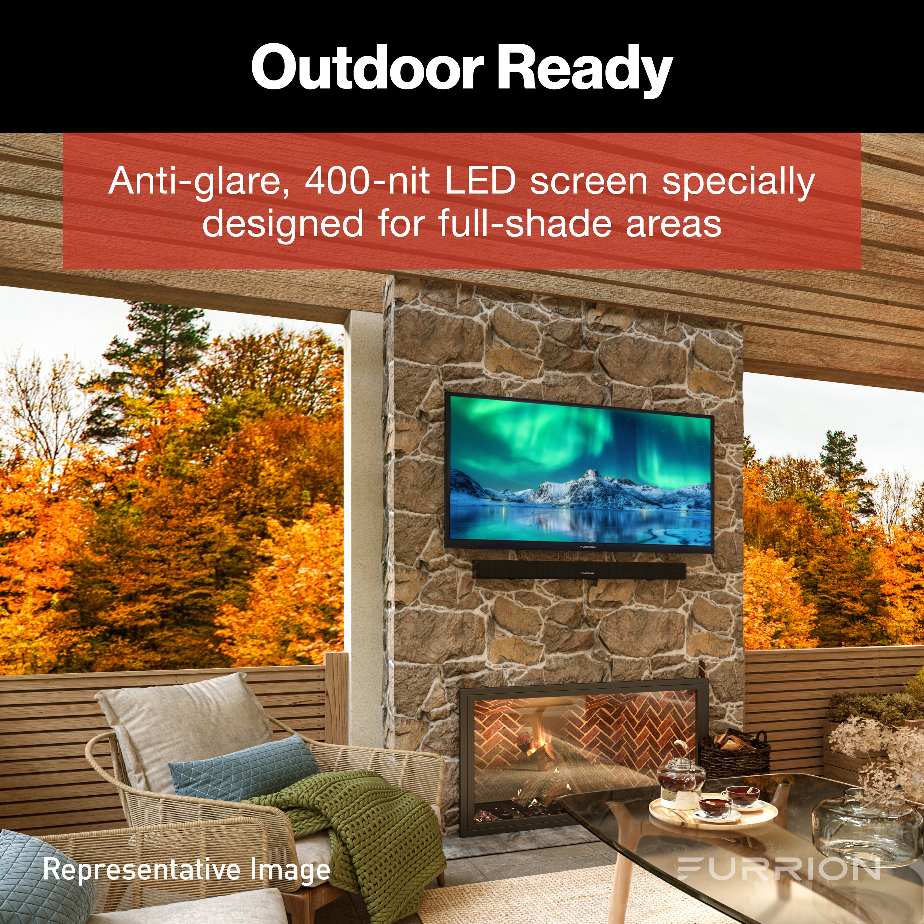 Furrion Aurora® Full-Shade 4K LED Outdoor Smart TVOUTDOOR-SMART-TV-FULL-SHADE