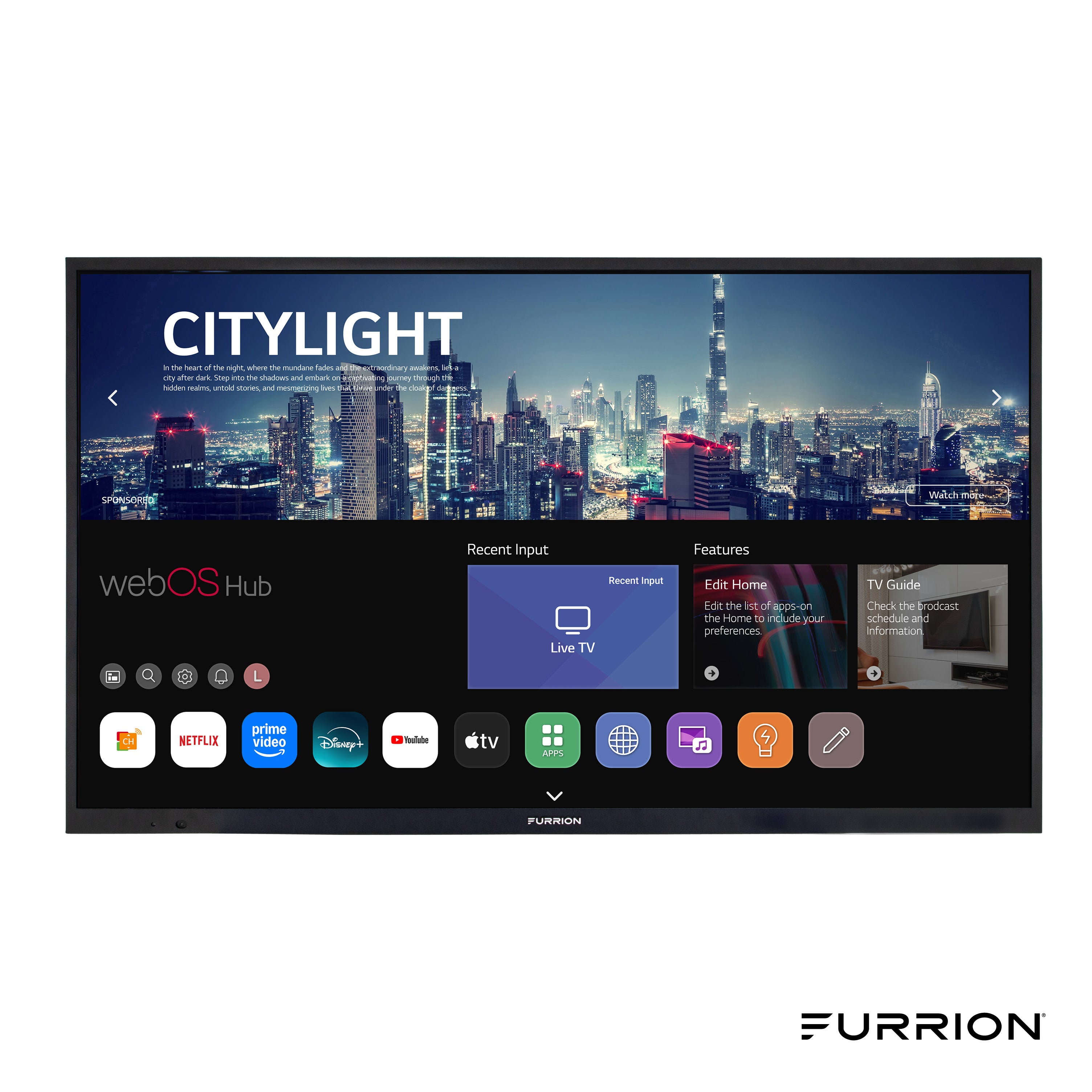 Furrion Aurora® Partial-Sun Premier 4K LED Outdoor Smart TVOUTDOOR-UHD-SMART-TV-FDUNXXCSA