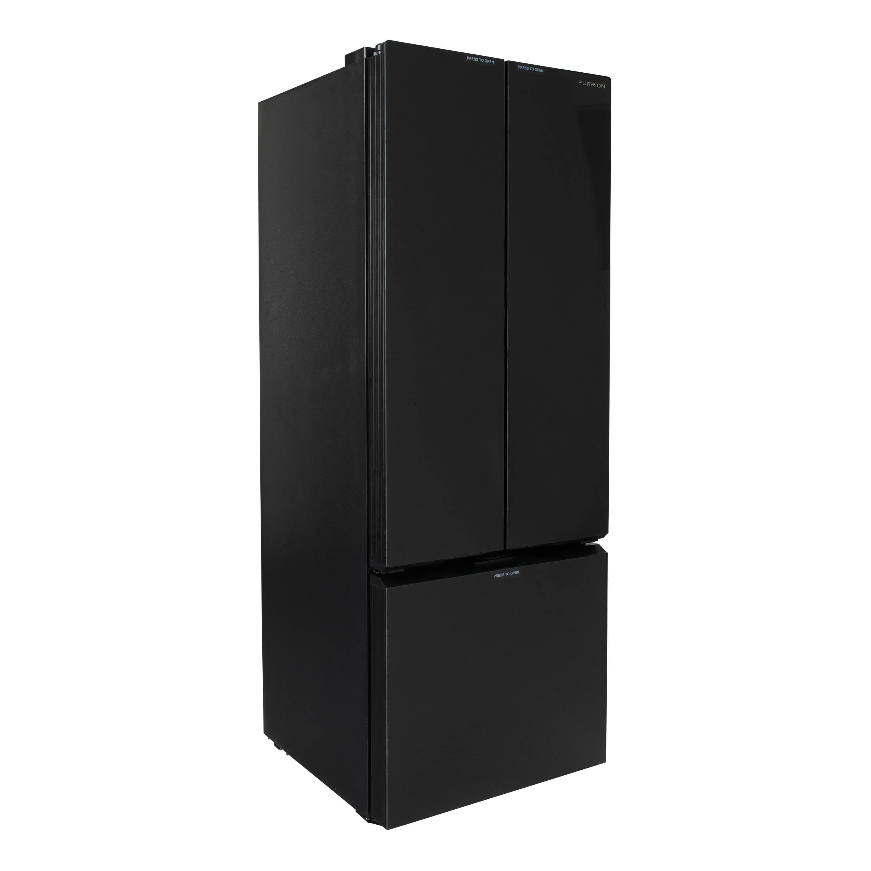 Furrion Built-In RV Refrigerator - 12V, 12 cu. ft., French Doors, Bottom Drawer Freezer, Black Glass Finish #FCR12DCGFA-BG 2024016838