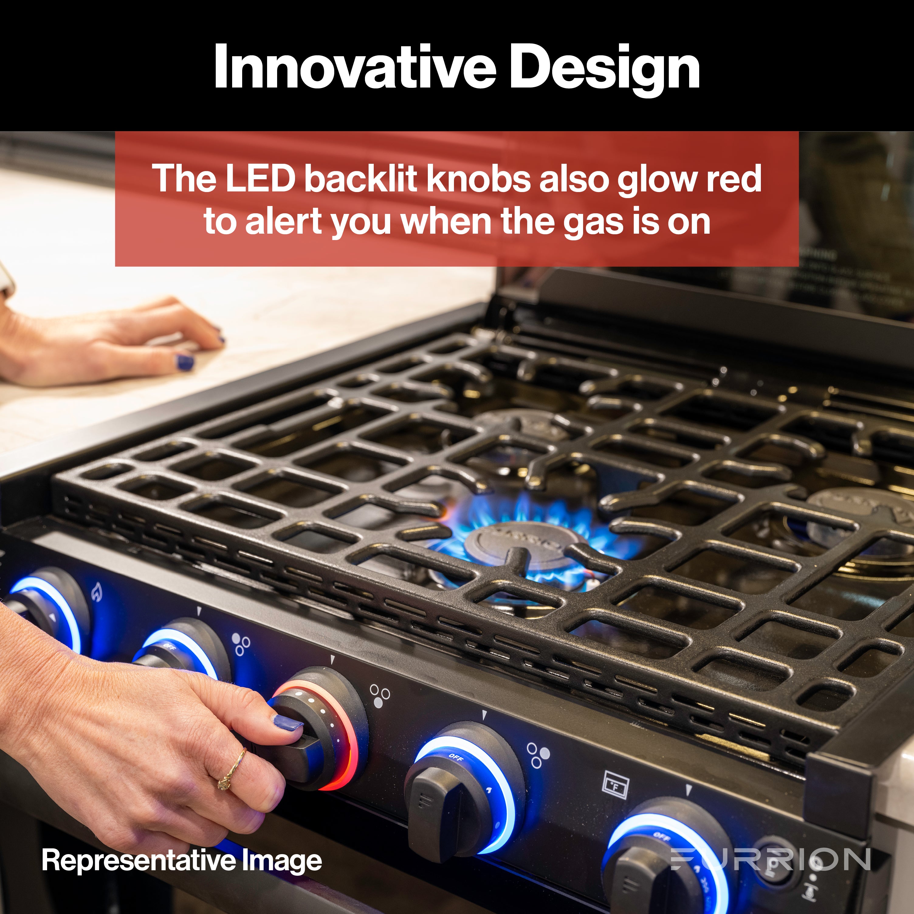 Furrion Chef Collection® Built-in Gas RV Oven - 21" Black #FG21MA1EA-BG2021123921