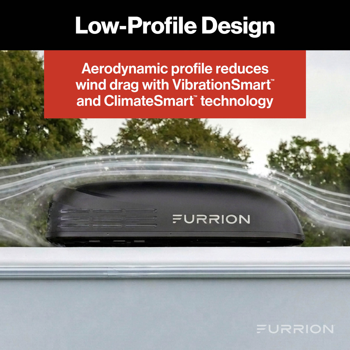 Furrion Chill® Cube 15K Low-Profile Variable Speed RV Rooftop Air Conditioner with Heat Pump LOW-PROFILE-R32-AC-HEAT-PUMP-VARIABLE-SPEED