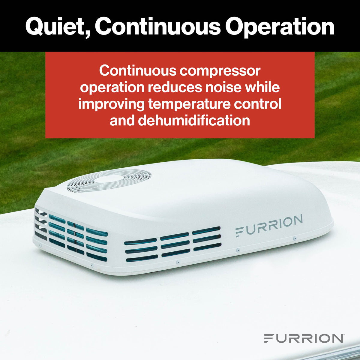 Furrion Chill® Cube 15K Low-Profile Variable Speed RV Rooftop Air Conditioner with Heat Pump LOW-PROFILE-R32-AC-HEAT-PUMP-VARIABLE-SPEED