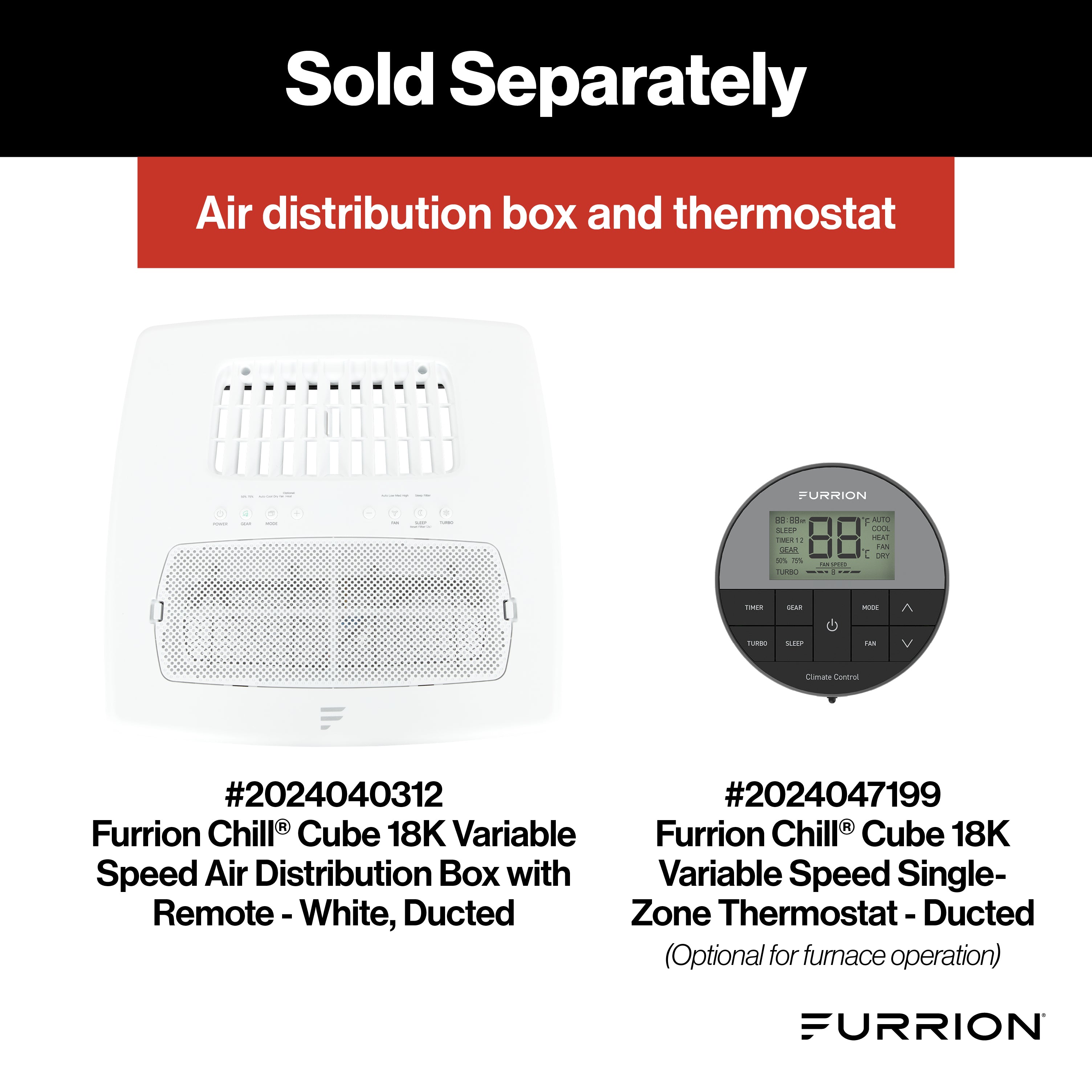 Furrion Chill® Cube 18K Variable Speed RV Rooftop Air Conditioner with Heat Pump CHILL-CUBE-R32-18K-HEAT-PUMP-DUCTED