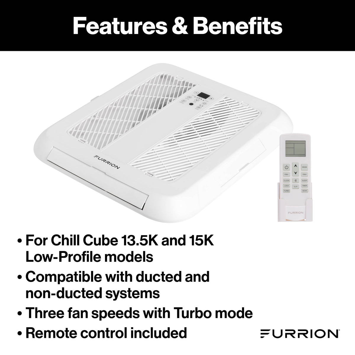 Furrion Chill® Cube Variable Speed Air Distribution Box with Remote for 13.5K & 15K (Excludes 15K Power Saver Unit) - White #FACT11QV3-PS-AM 2025066668