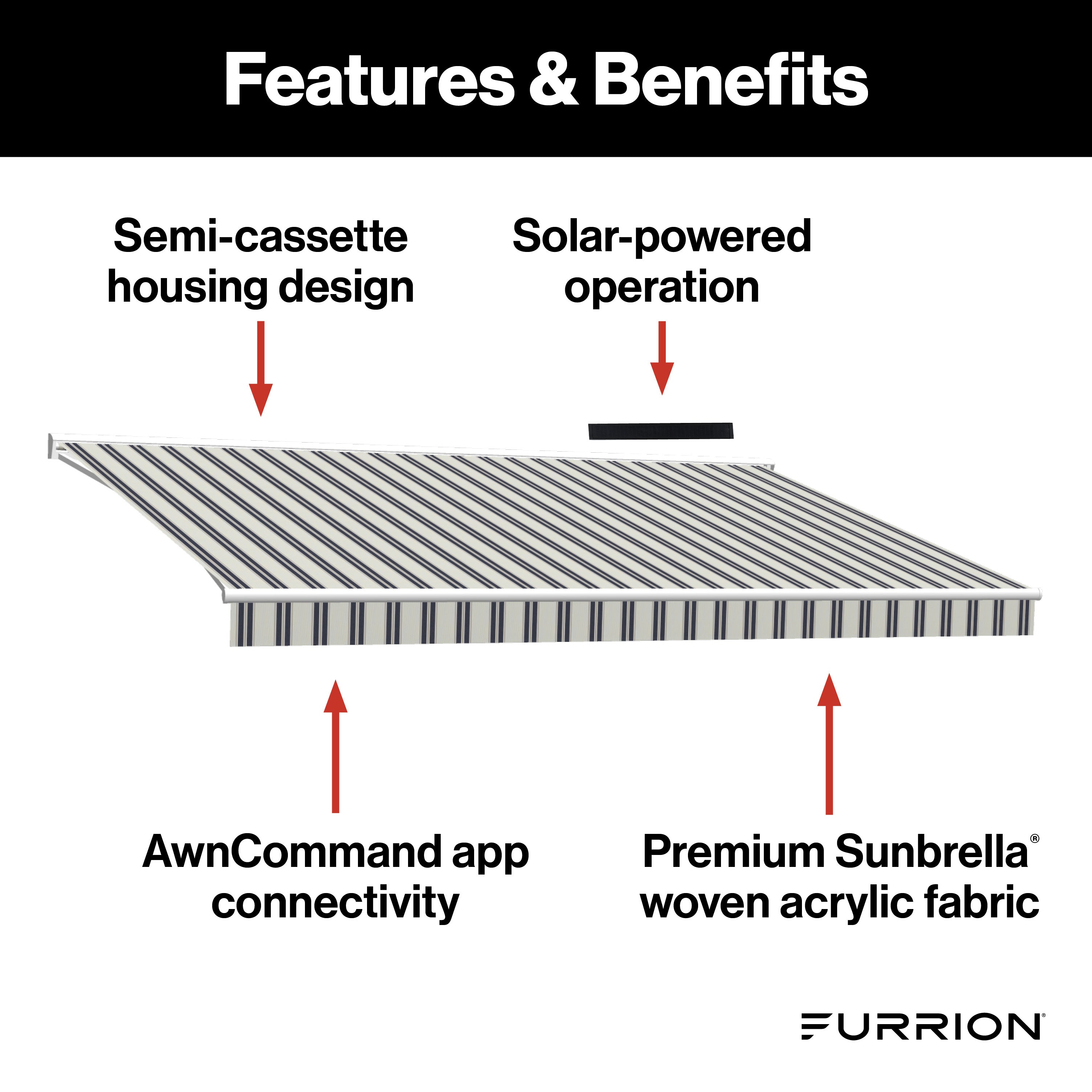 Furrion Lumina™ Solar-Powered Retractable AwningLUMINA-AWNING-ASSEMBLY