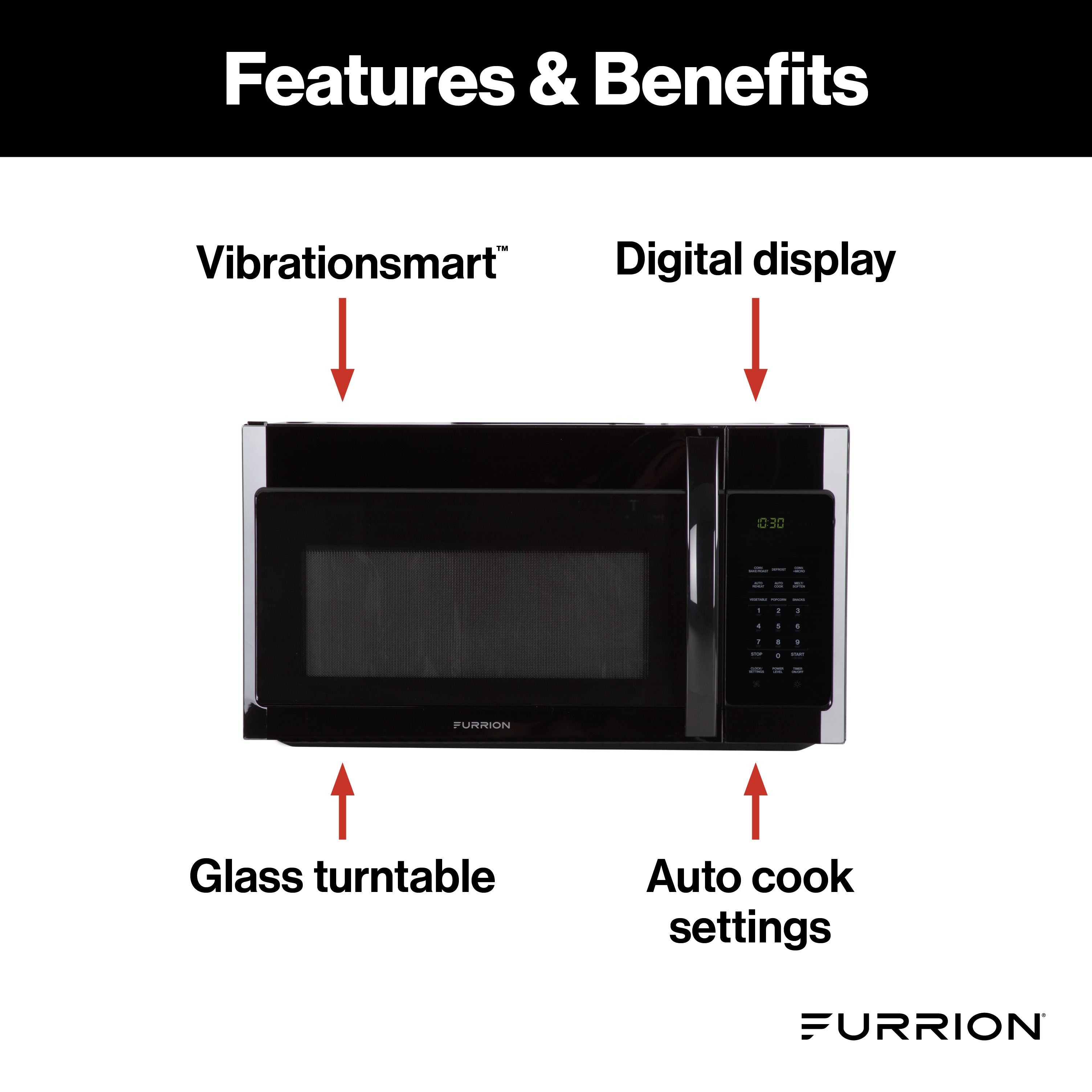Furrion Over-The-Range Convection RV Microwave Oven - 1.5 cu. ft.1.5-CF-OTR-MICROWAVE-GEN-2