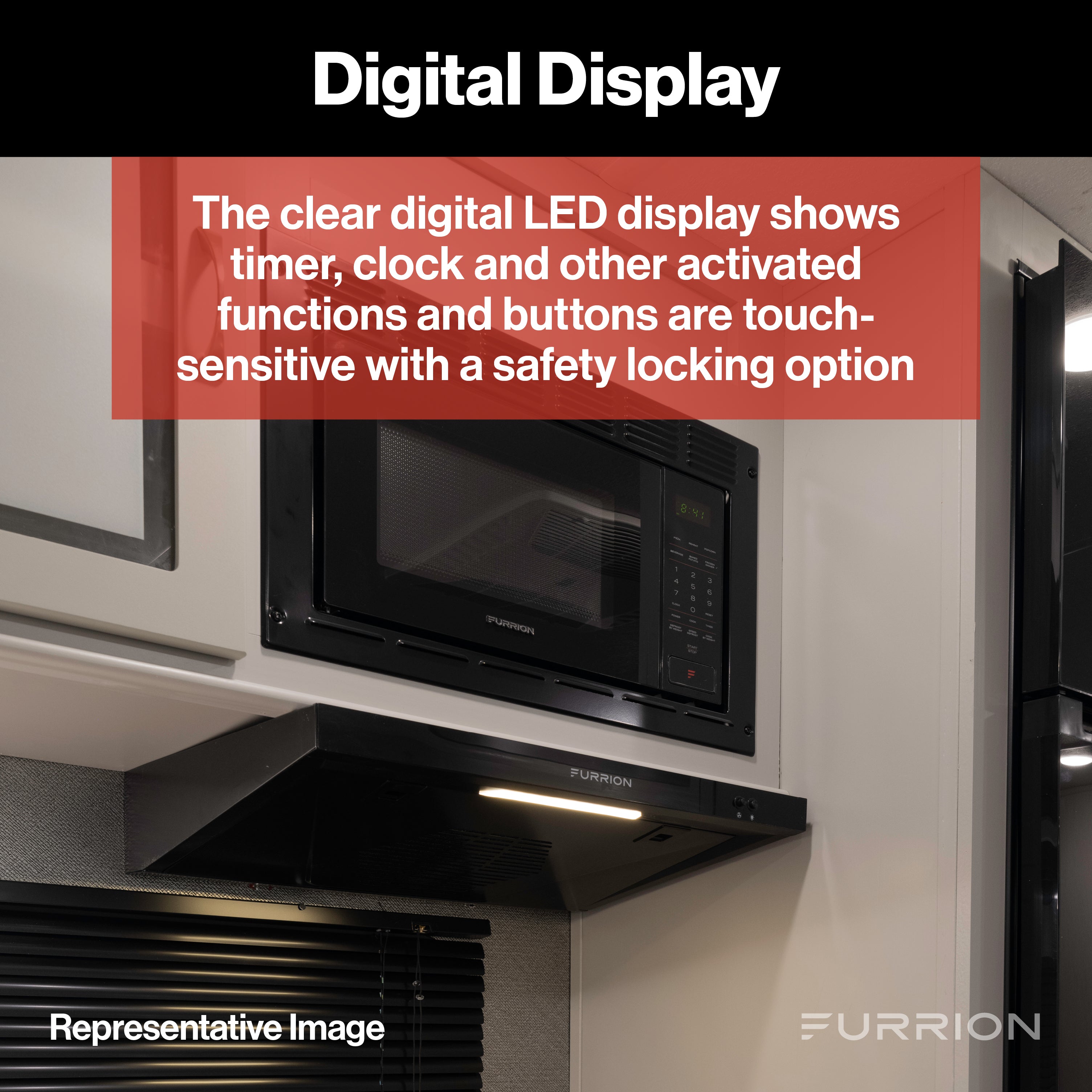 Furrion RV Microwave - 0.9 cu. ft, Black #FMSN09-BL2021123619