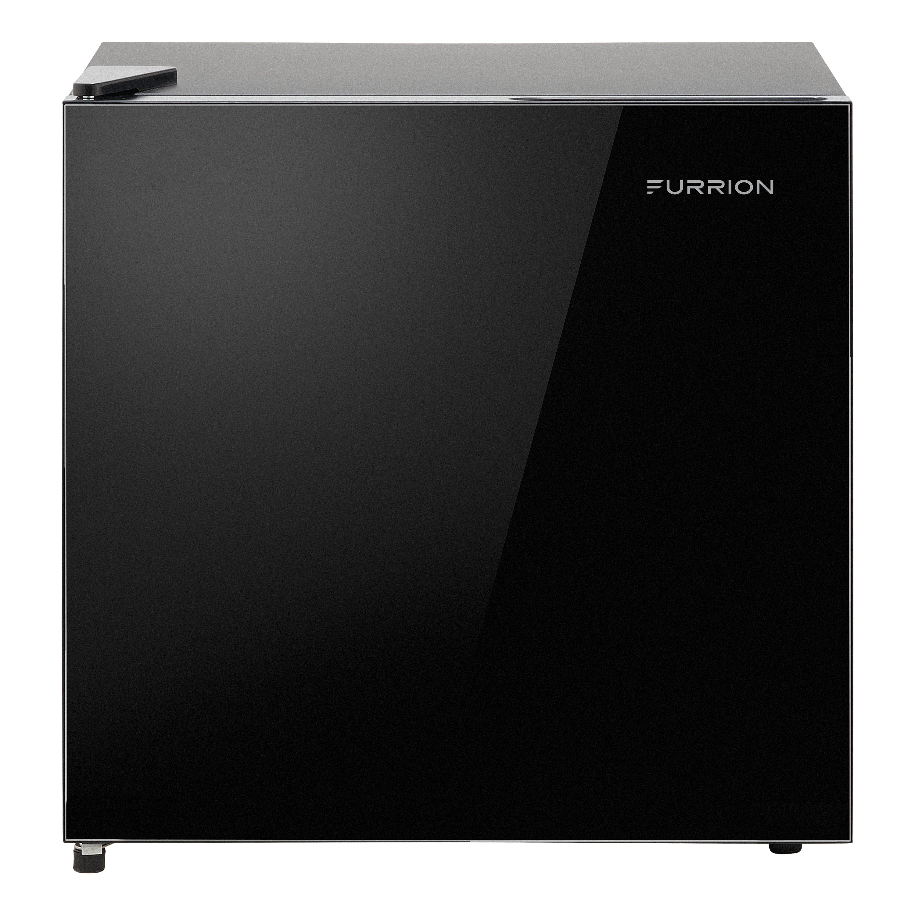 Furrion RV Refrigerator - 12V, 1.6 cu. ft., Black Glass Finish 1-6-CUFT-12V-REFRIGERATOR-NO-FREEZER