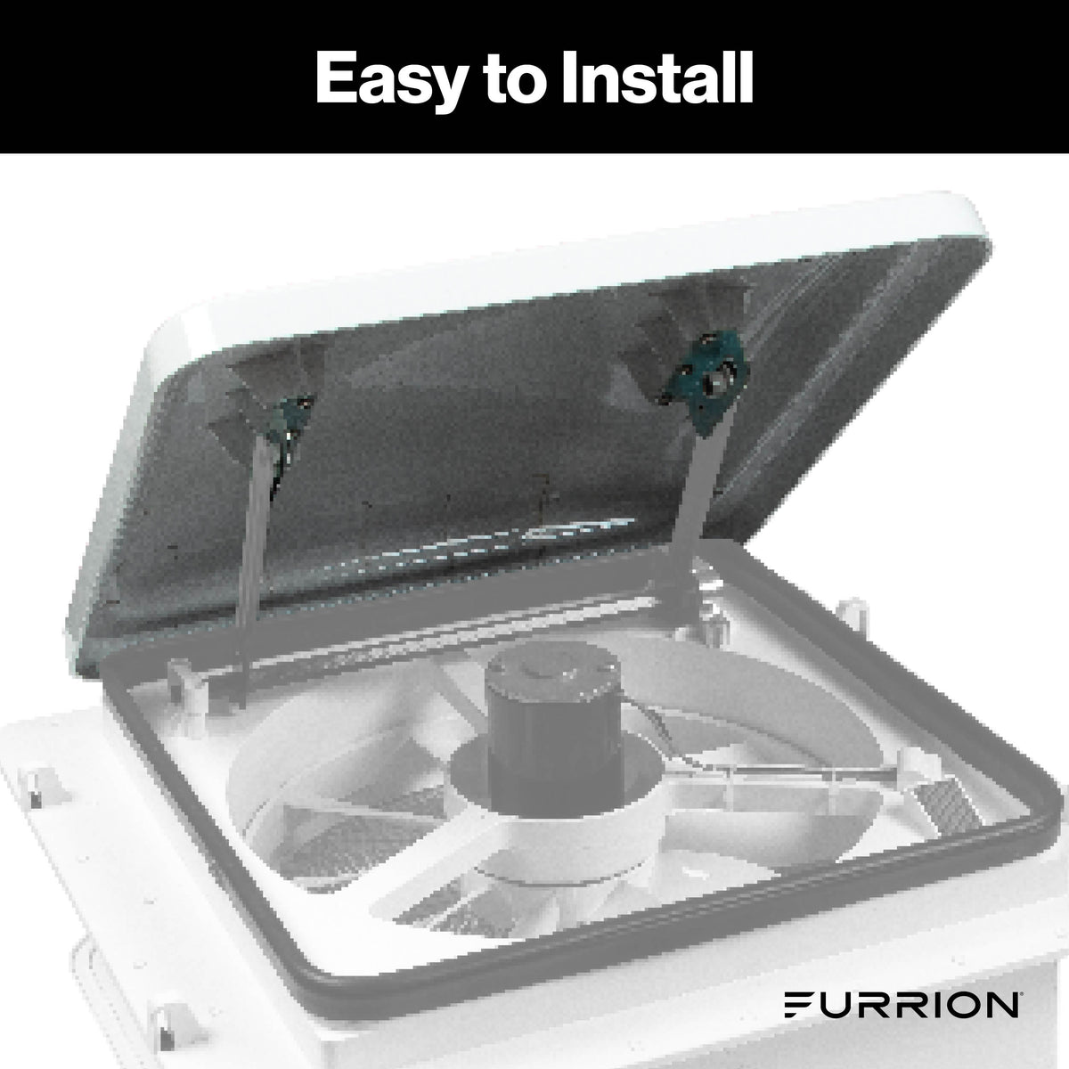 Furrion RV Roof Vent Fan Replacement Lid Kit - 16-5/16" x 4" x 16-3/8" White #C-FVF14D90A-PS-009 2023054272