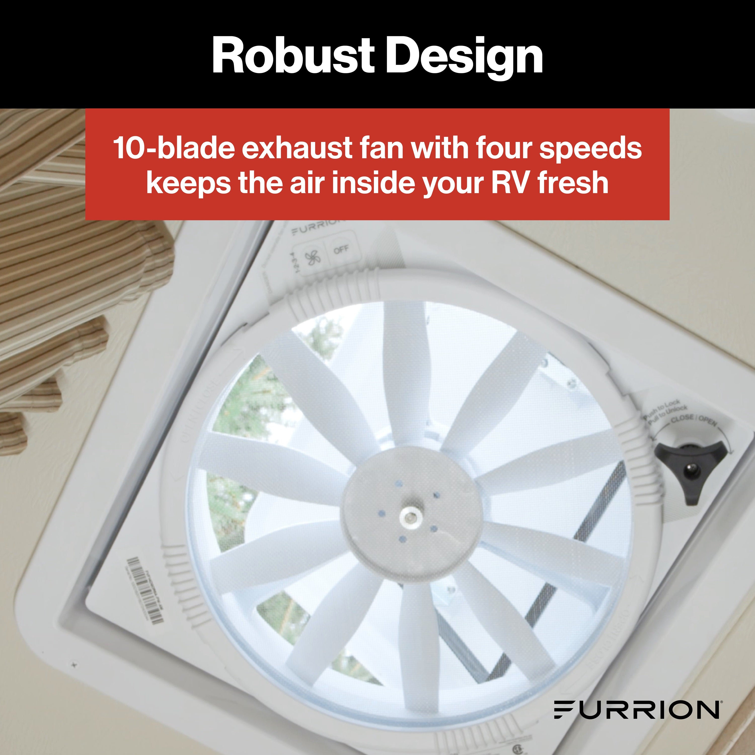 Furrion RV Roof Vent Fan with Lid Install Kit - 14" White #FVF14D90R6A-PS-AM2023042193