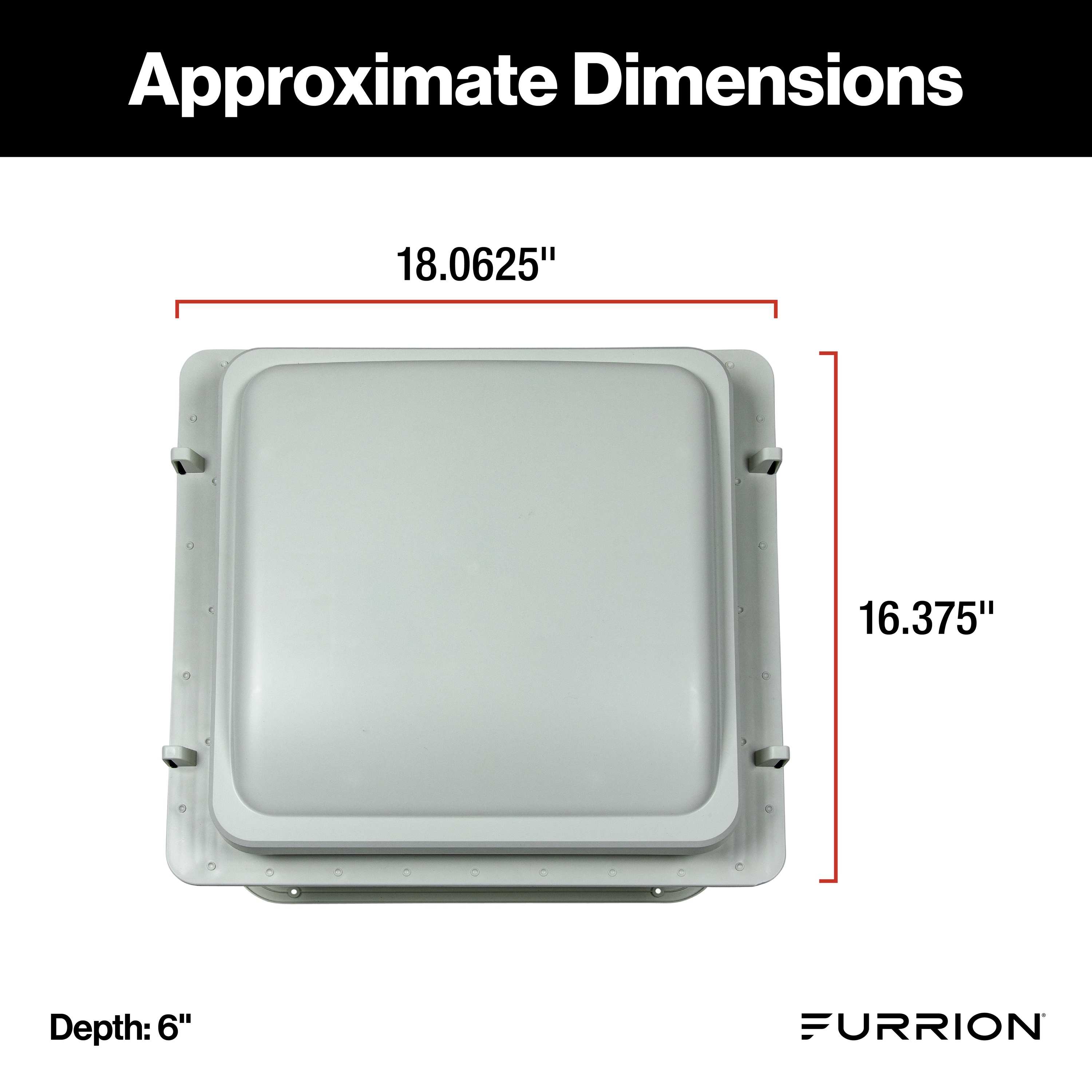 Furrion RV Roof Vent Fan with Lid Install Kit - 14" White #FVF14D90R6A-PS-AM 2023042193