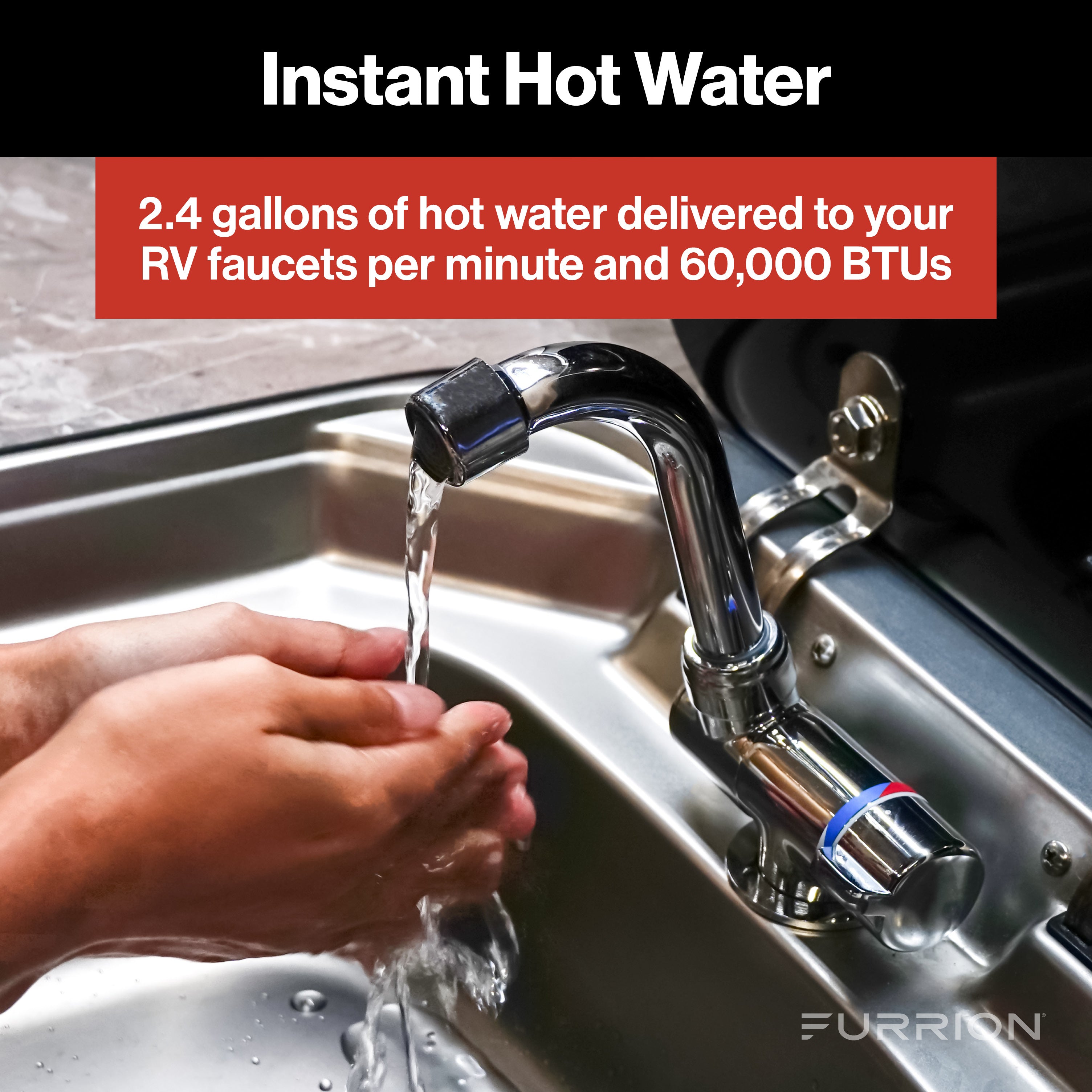 Furrion Tankless Gas Water Heater with Antifreeze Protection - 2.4GPM, White #FWH09AFA-AM2021132340