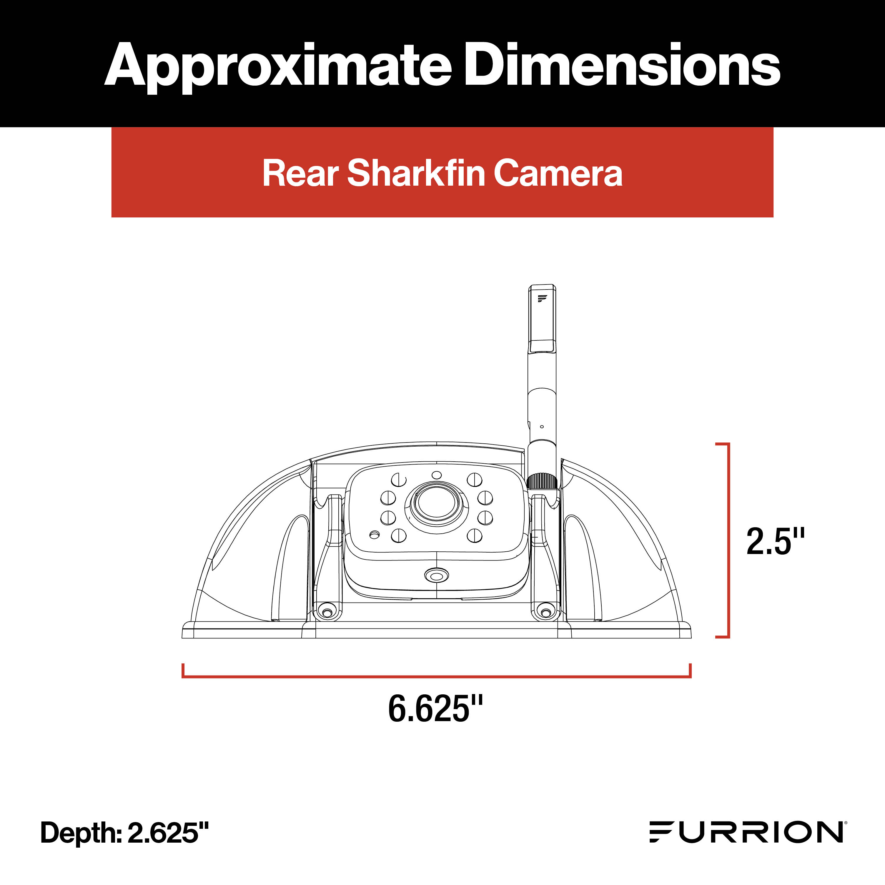 Furrion Vision S®+ RV Observation System - 7" Monitor, Side Cameras with LED Marker Lights, Sharkfin Camera #FOS7HTAEN2021124369