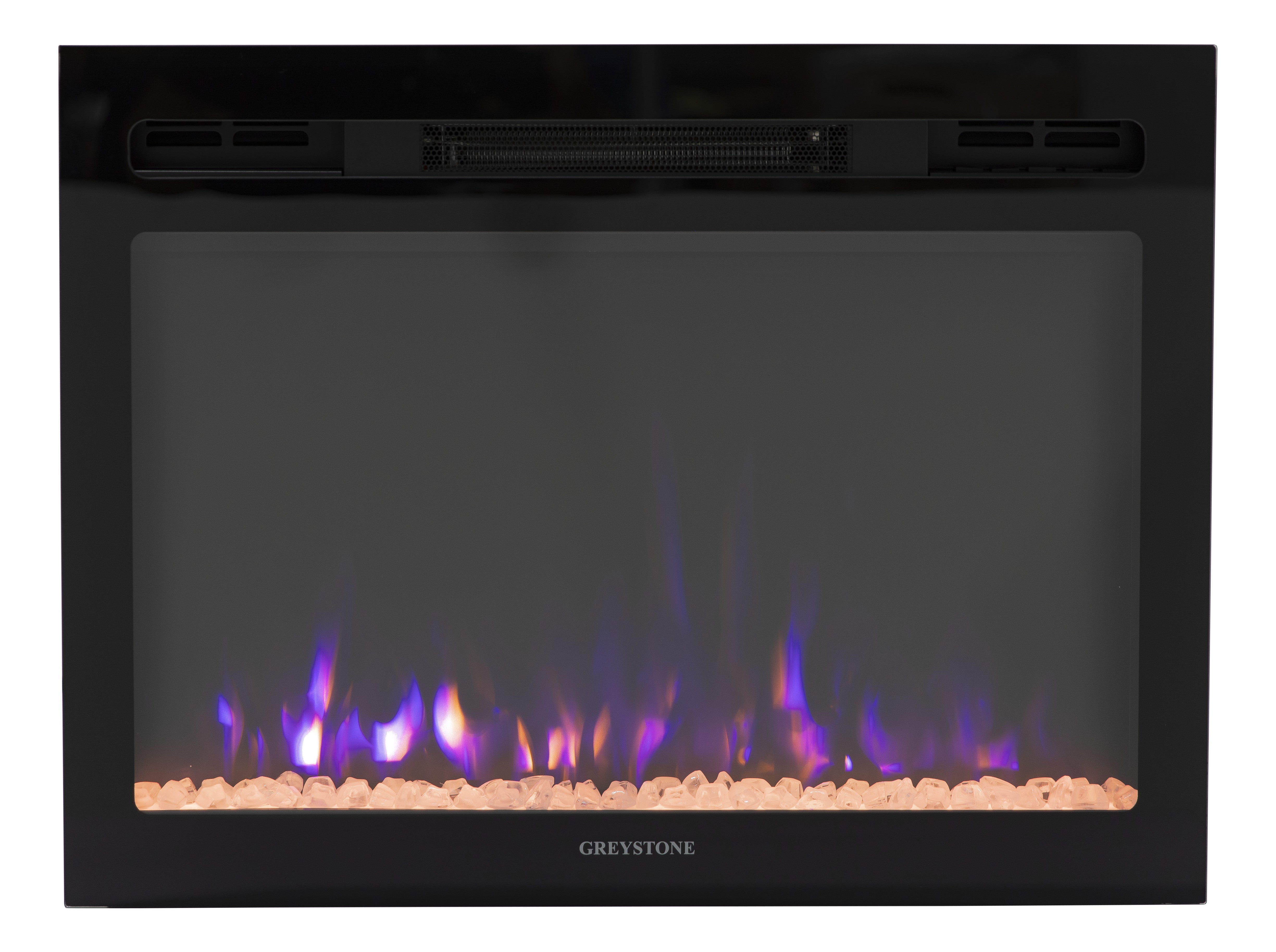 Greystone® 3-Color Crystal LED Wall Mount Fireplace - 26" with Remote #F2653BCFW2022302065