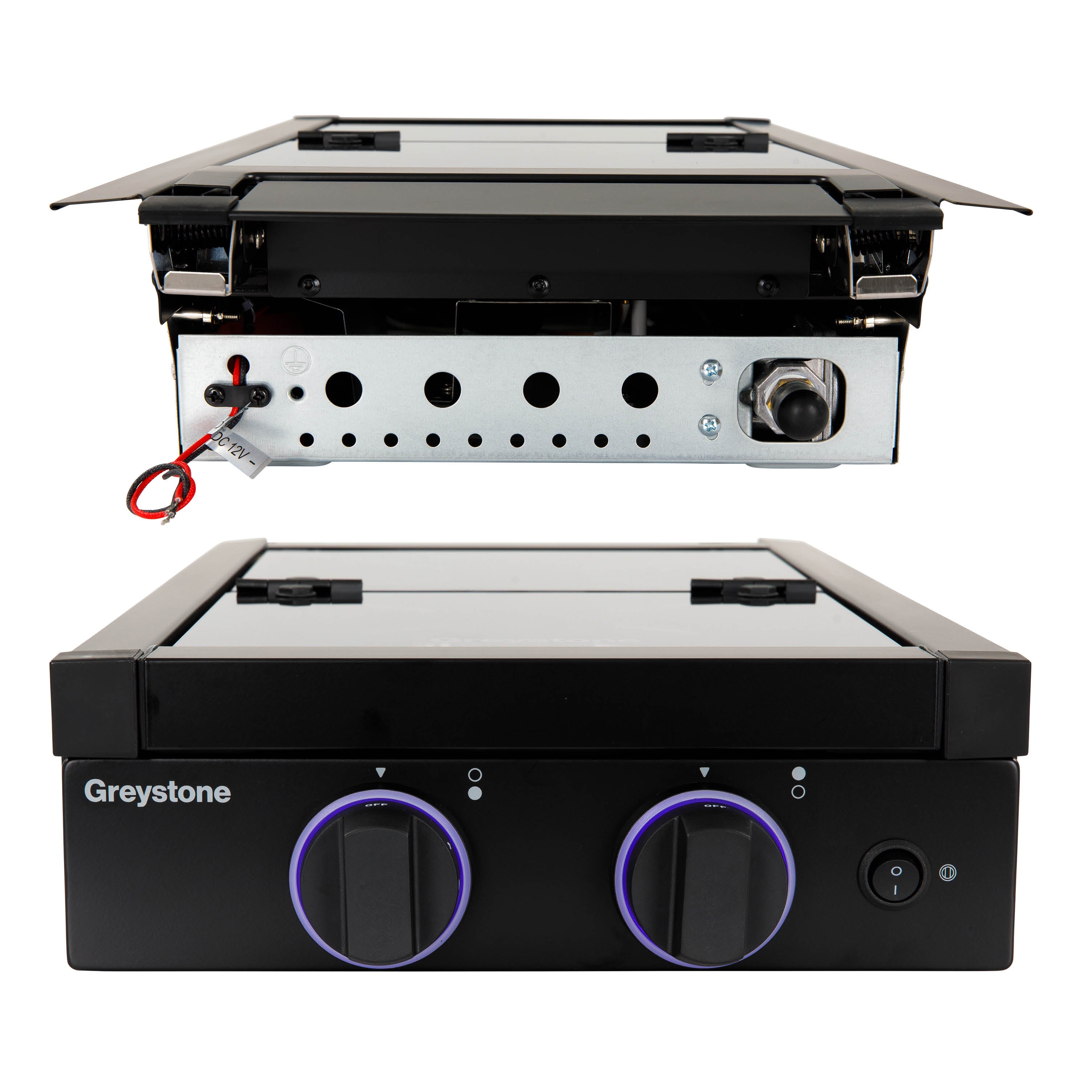 Greystone® by Furrion 2-Burner Gas RV Cooktop with Flame Sense (FFD) - 12", Glass Cover #GGH12D2MA1B-BL 2023045680