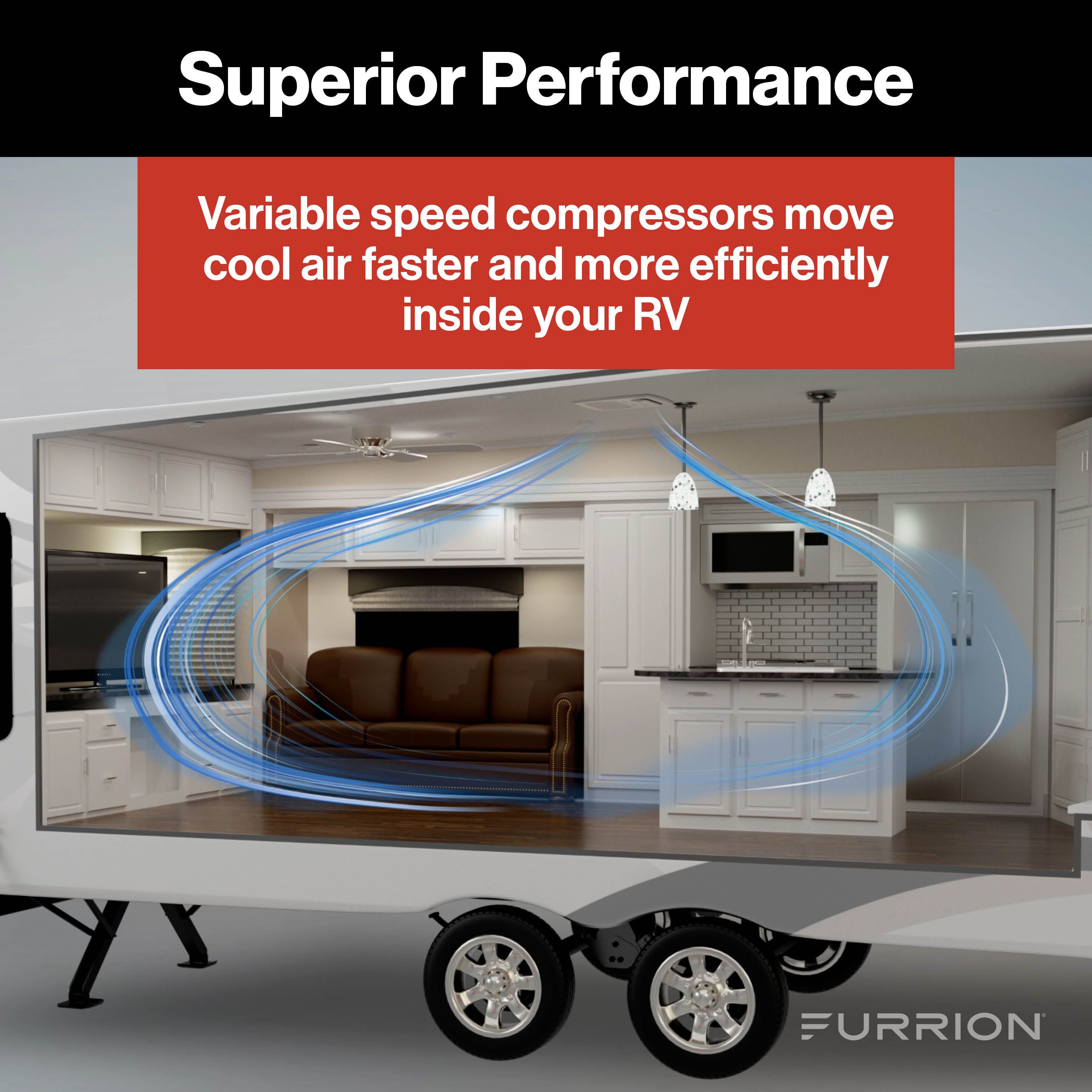 Furrion Chill® Cube Variable Speed RV Rooftop Air Conditioner (R32) - 18K BTU, Non-Ducted