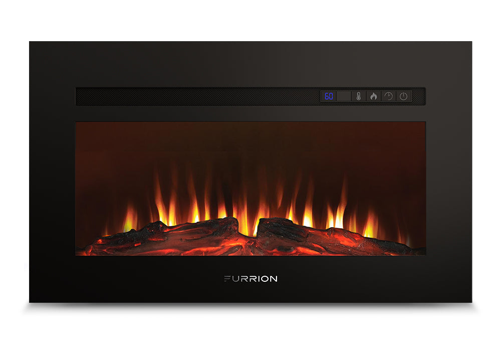 Furrion Built-In Electric RV Fireplace - Wood Platform