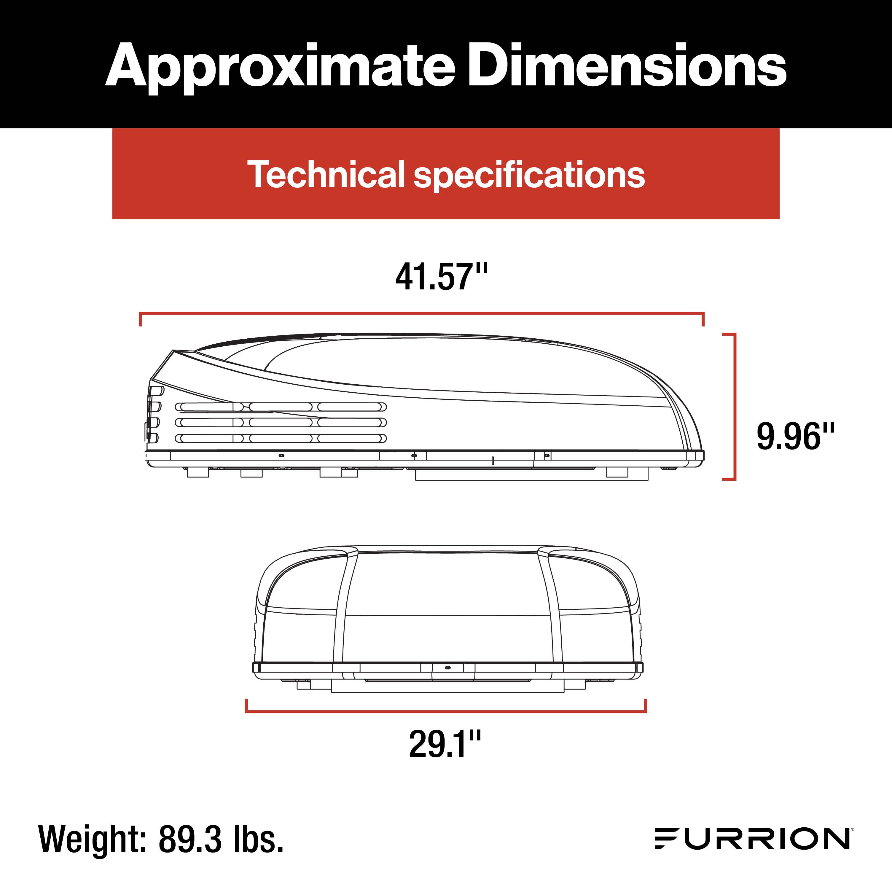Furrion Chill® HE Low-Profile RV Rooftop Air Conditioner with Heat Pump (R32)