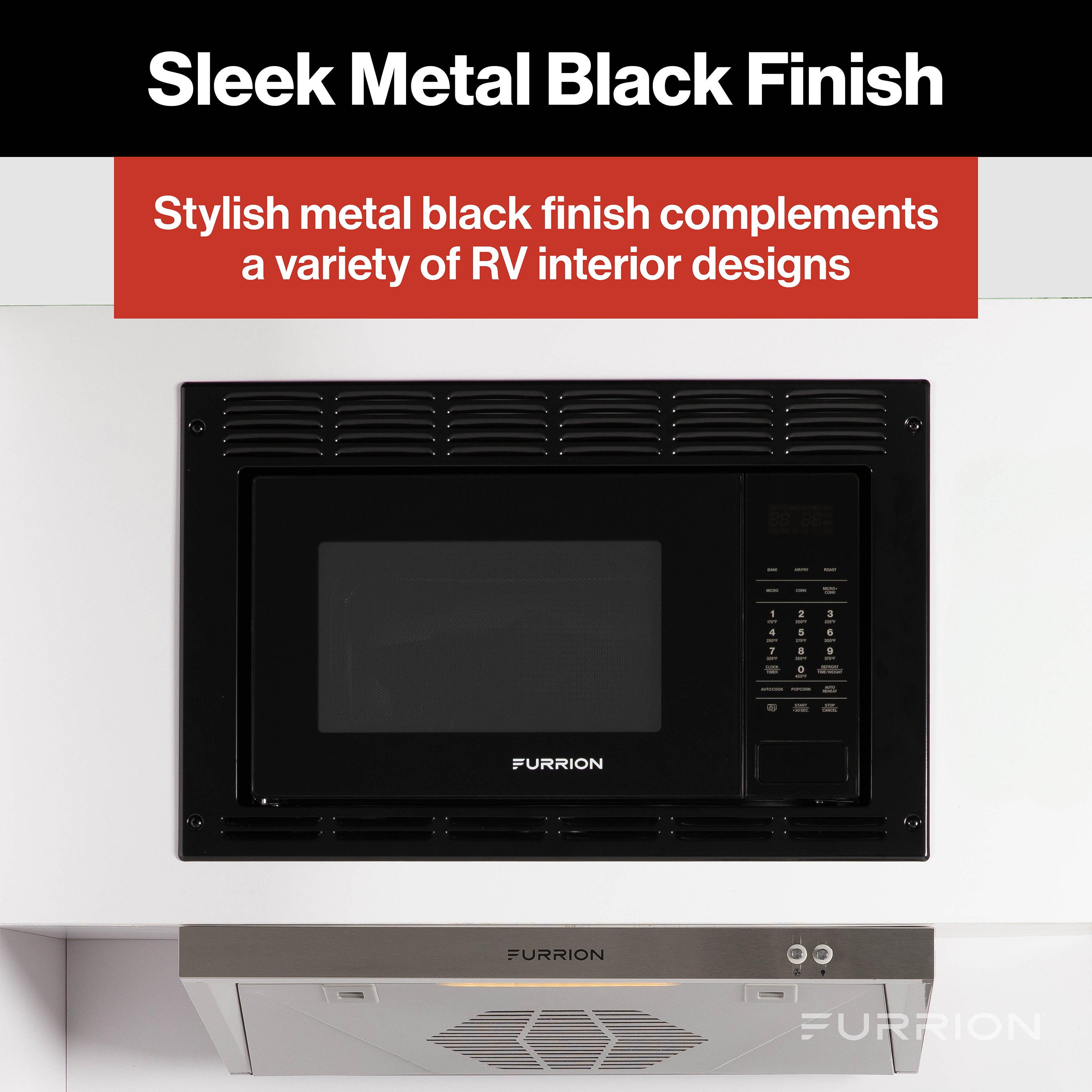 Furrion Trim Kit for 0.9 cu. ft. Built-In Convection Microwave Oven with Air Fryer #FMAML09-BL-TK