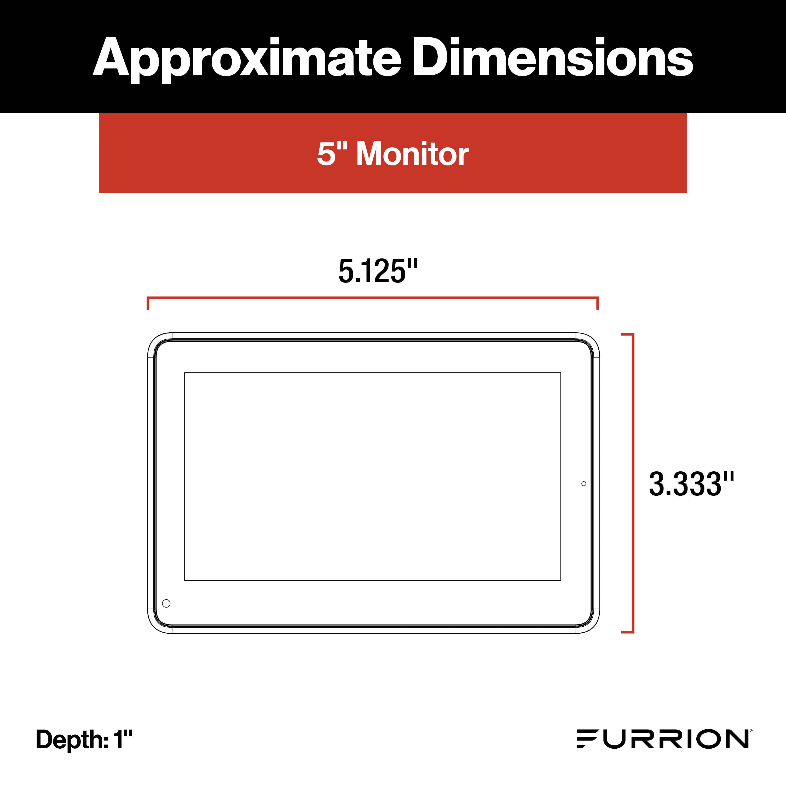 Furrion Vision S®+ RV Backup Camera System - 5" Monitor, Side Cameras, Rear Sharkfin Camera # FOS5HTAEN