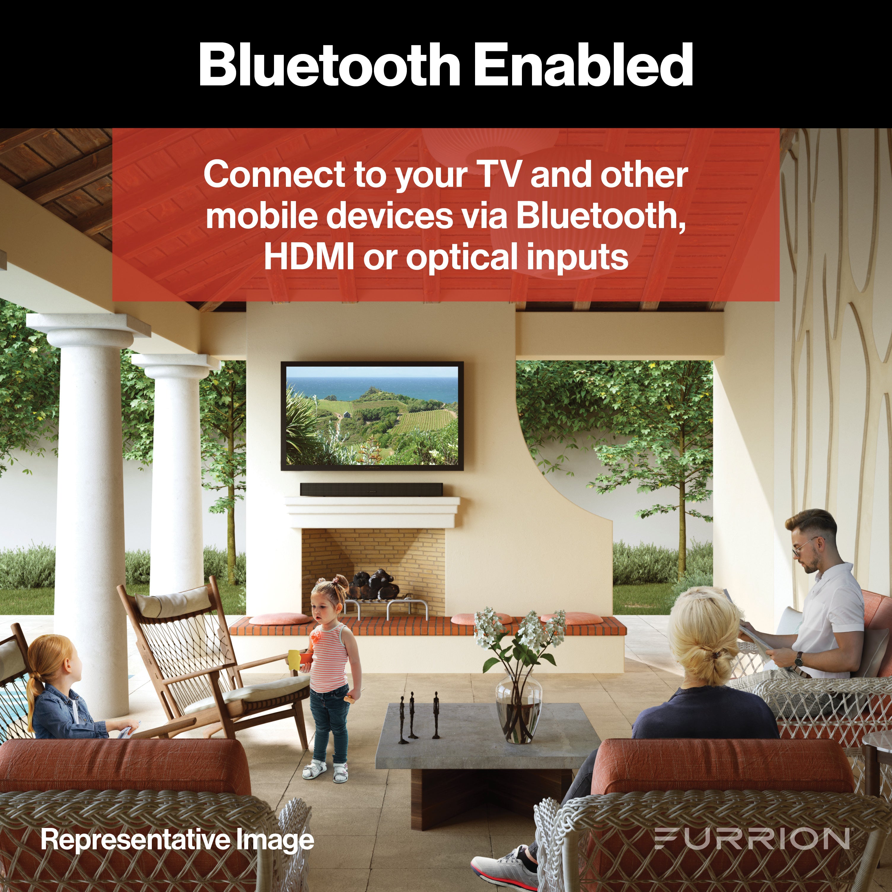Furrion Aurora® 2.1 Outdoor Soundbar Speaker with Built-In Subwoofer #FSBNN30MST
