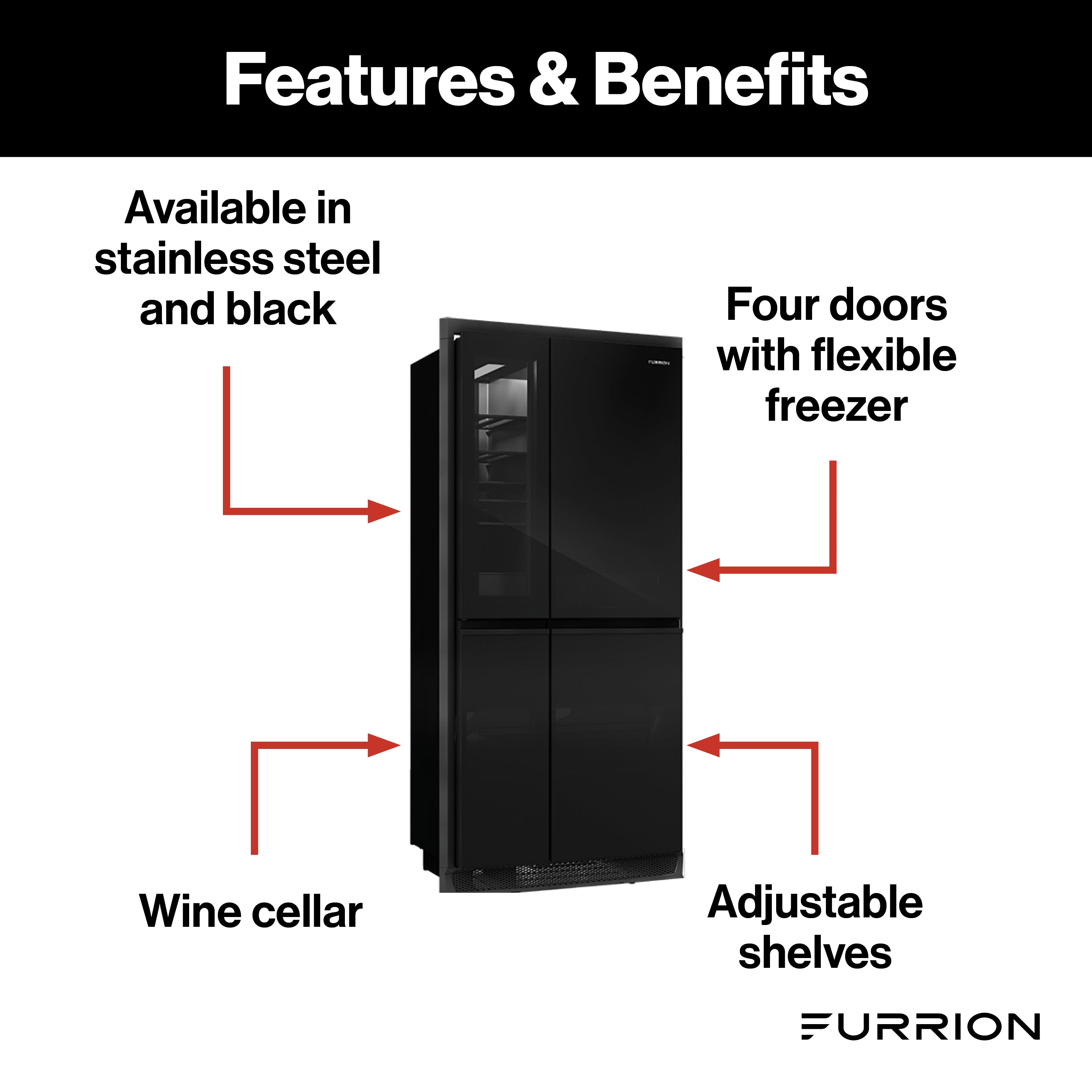 14 cu. ft. Built-in 4-door Refrigerator