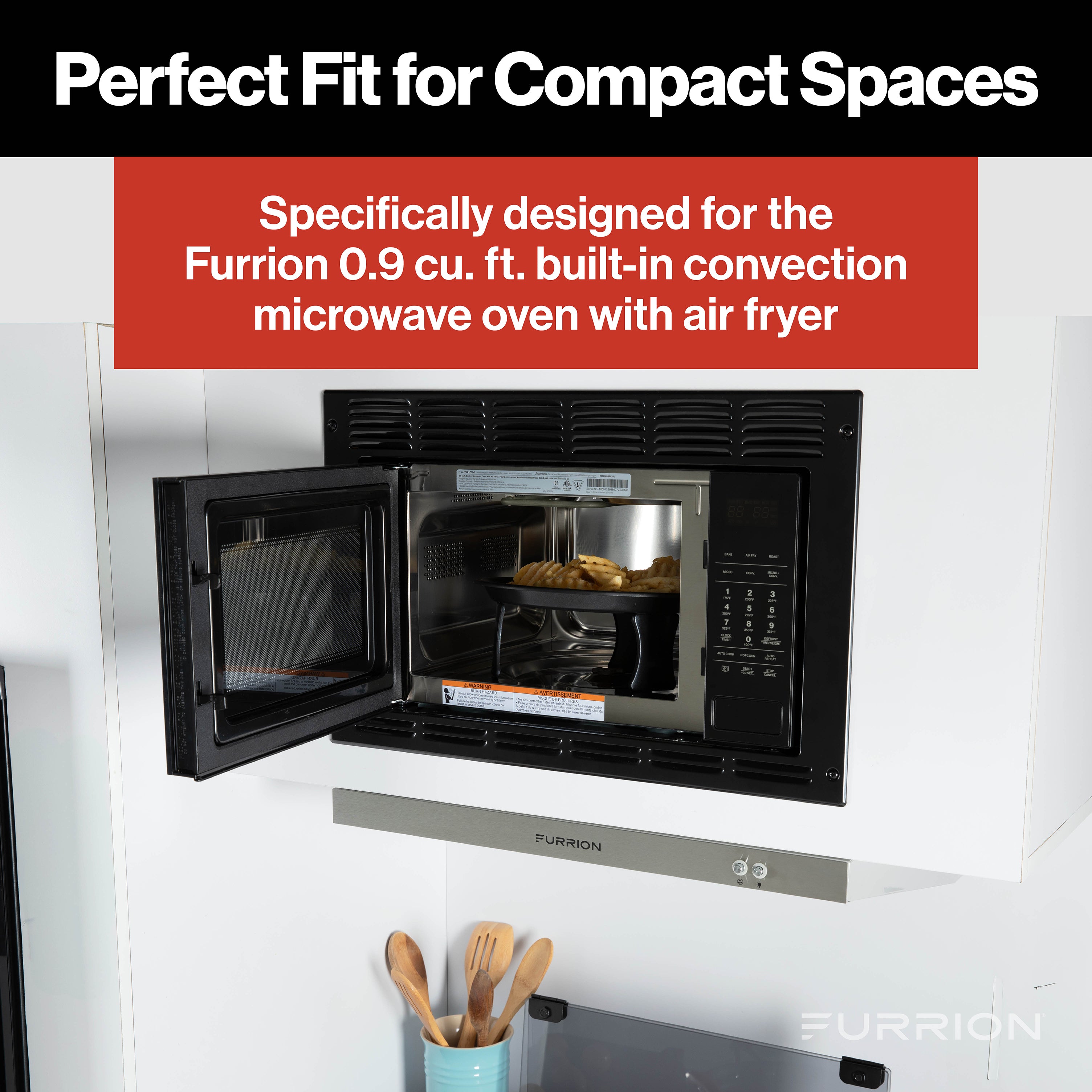 Furrion Trim Kit for 0.9 cu. ft. Built-In Convection Microwave Oven with Air Fryer #FMAML09-BL-TK