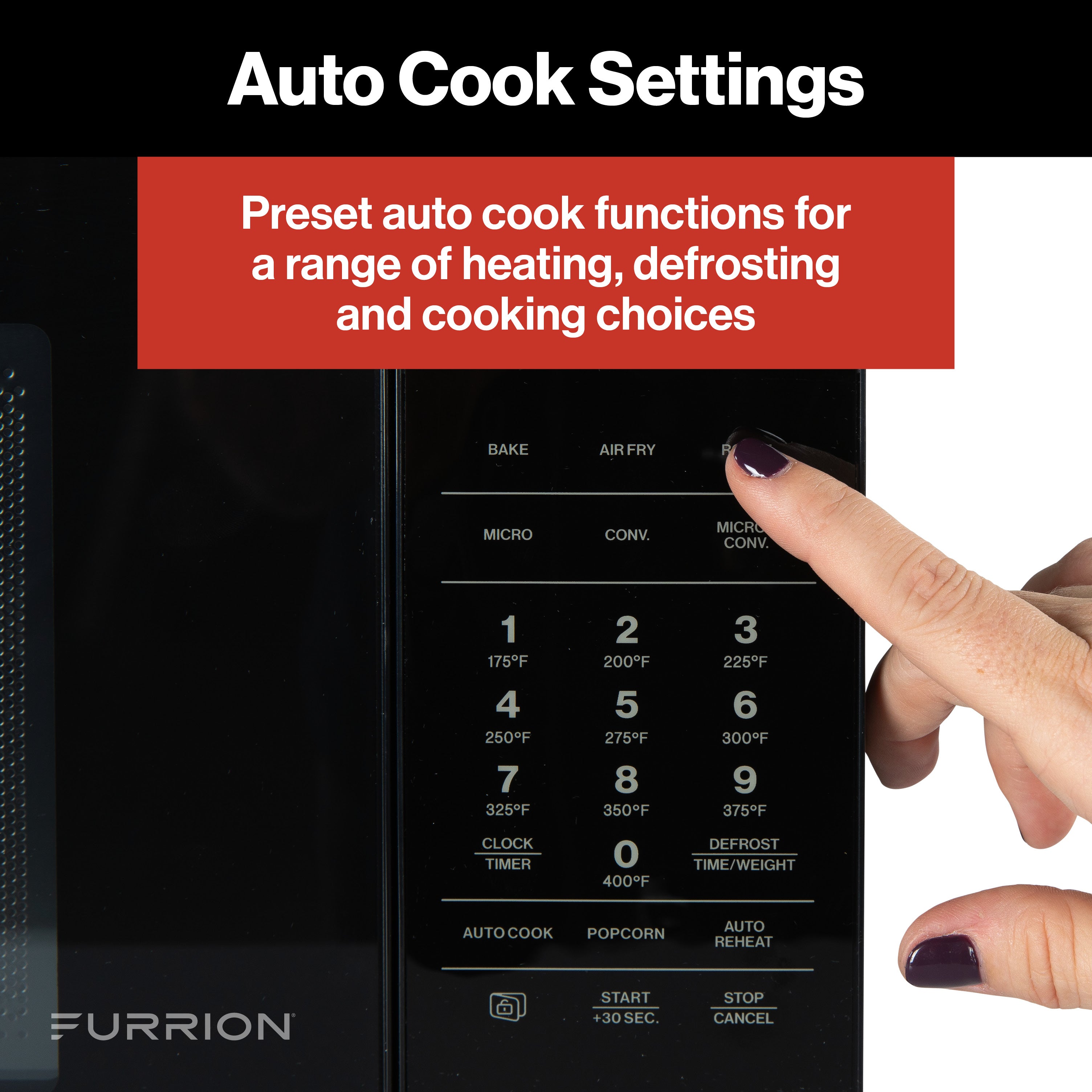Furrion 0.9 cu. ft. Built-In Convection Microwave Oven with Air Fryer #FMAM09AC-BL