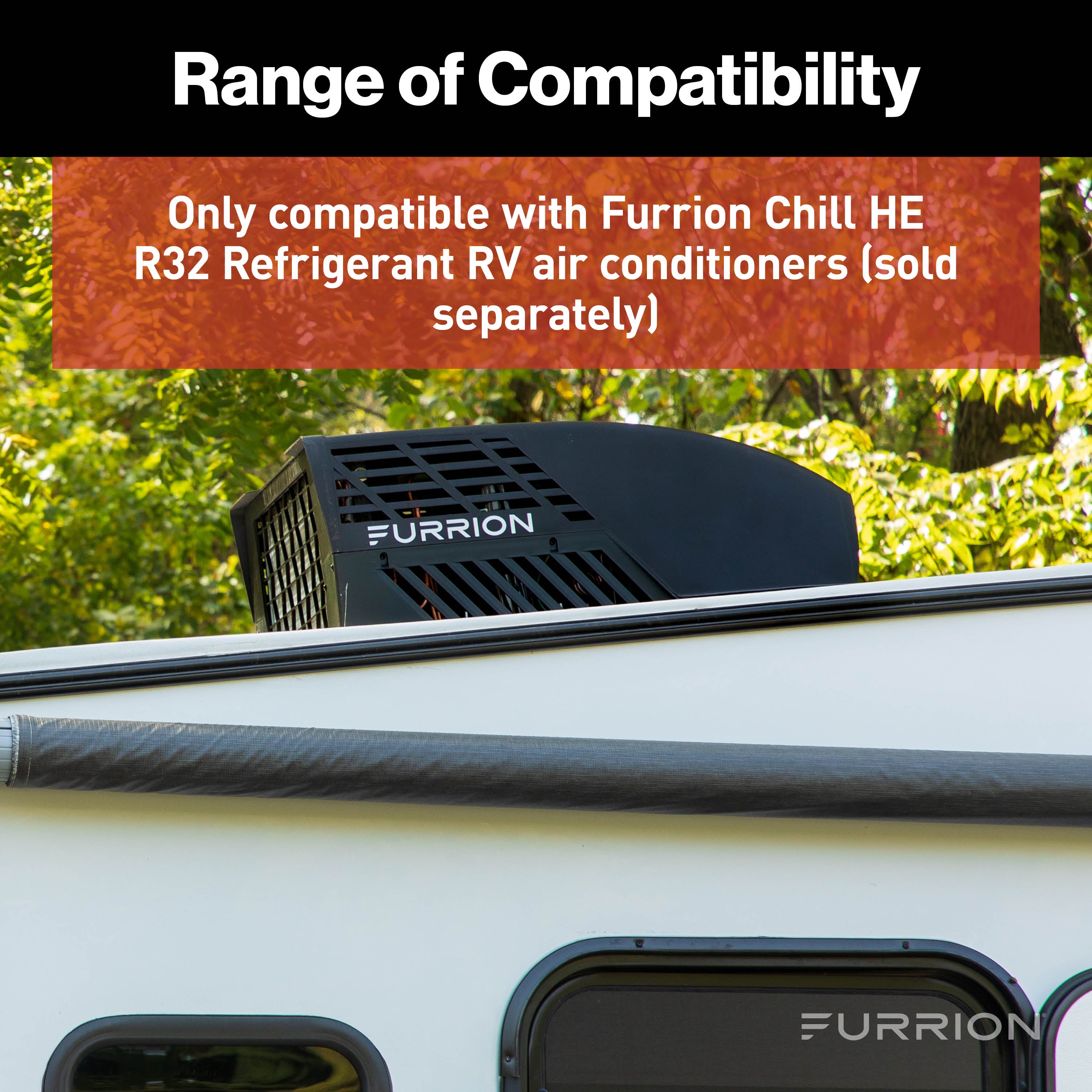 Furrion Chill® Single-Zone Basic Backlit LED Wall Thermostat - Black, 2 Fan Speeds (R32) #FACW10ESSA2-BL-AM