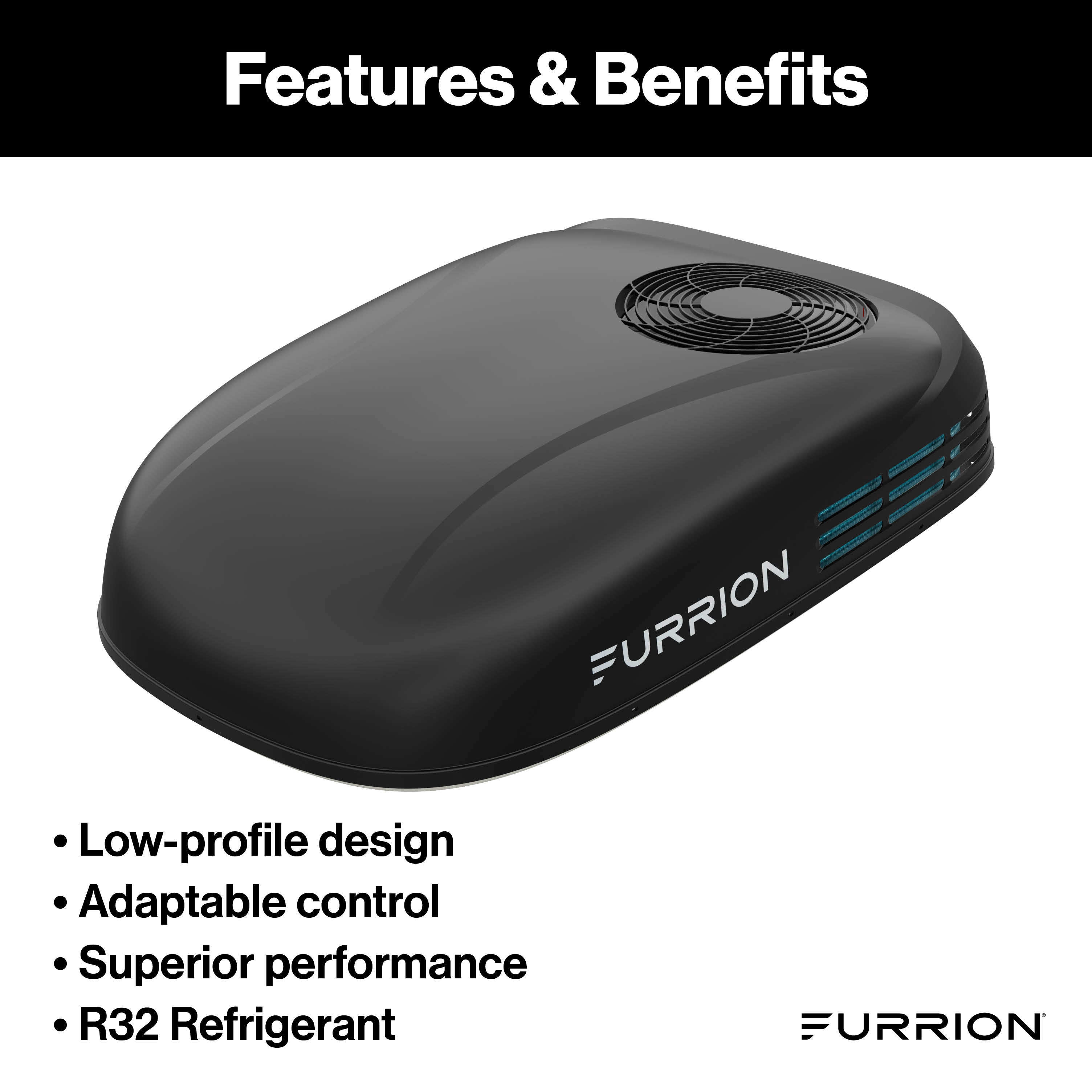 Furrion Chill® HE Low-Profile RV Rooftop Air Conditioner with Heat Pump (R32)