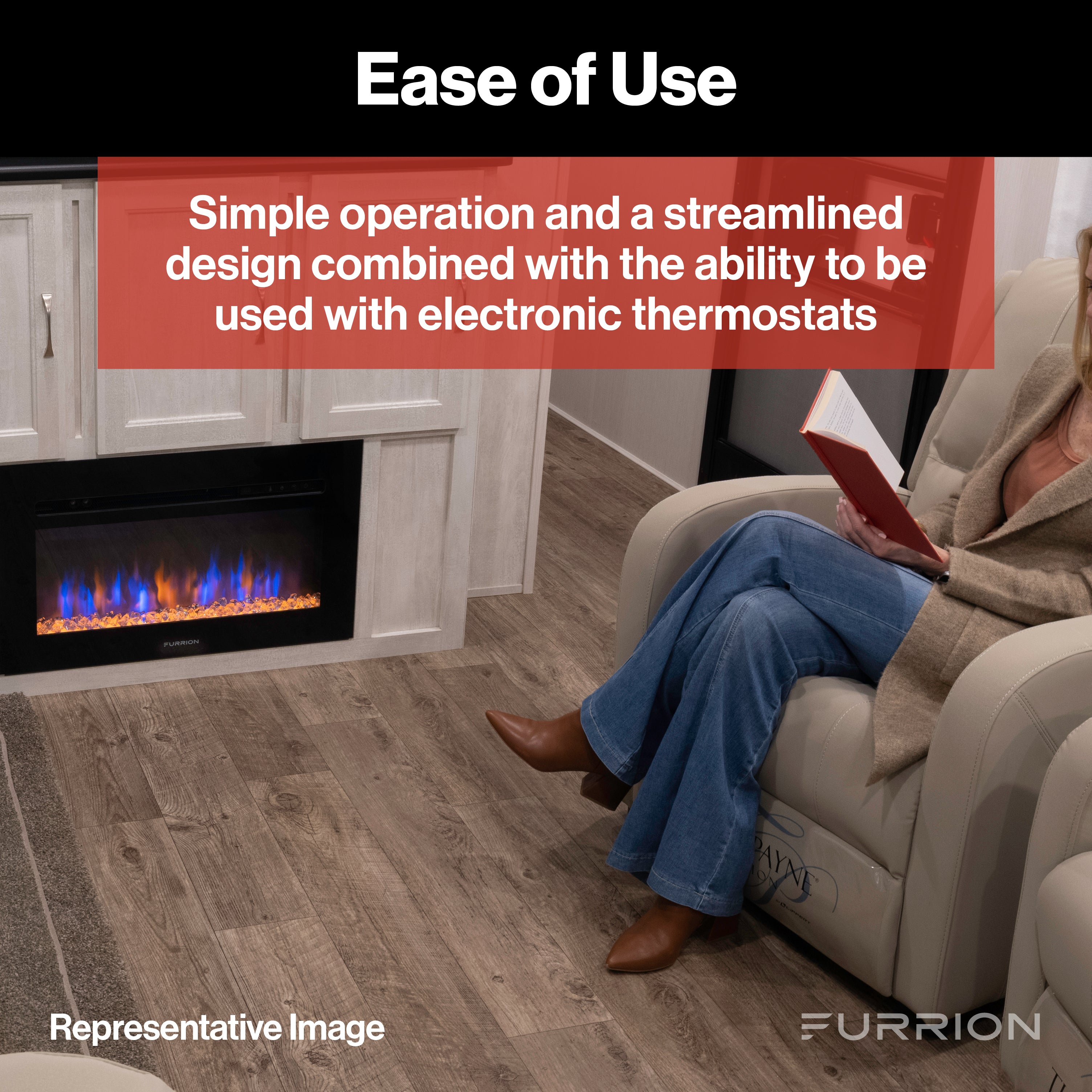 Furrion Chill® RV AC Air Distribution Box for Electronic Control/Thermostat with LED Light #FACT12LA-PS