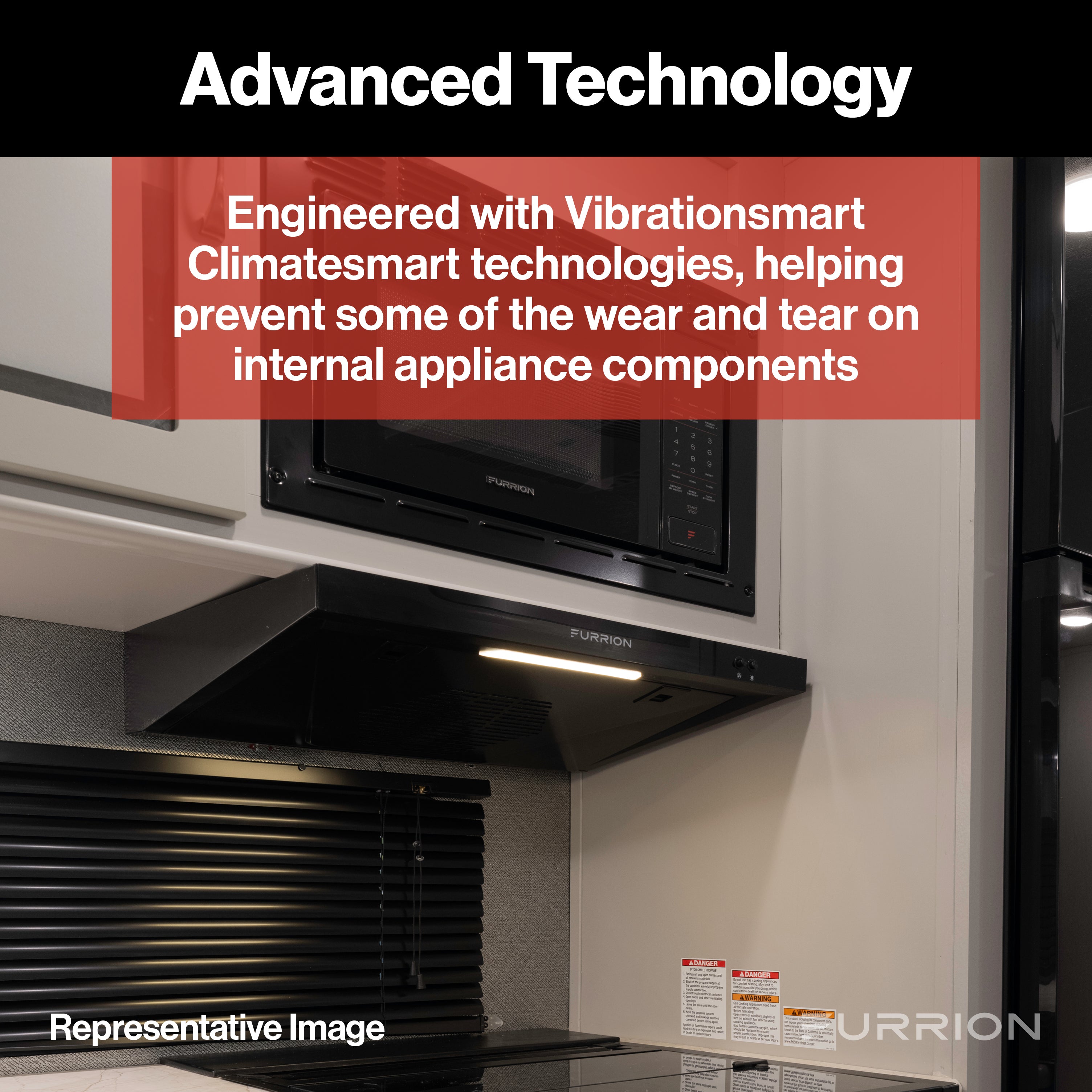 Furrion 12V Ductless RV Range Hood with Charcoal Filter