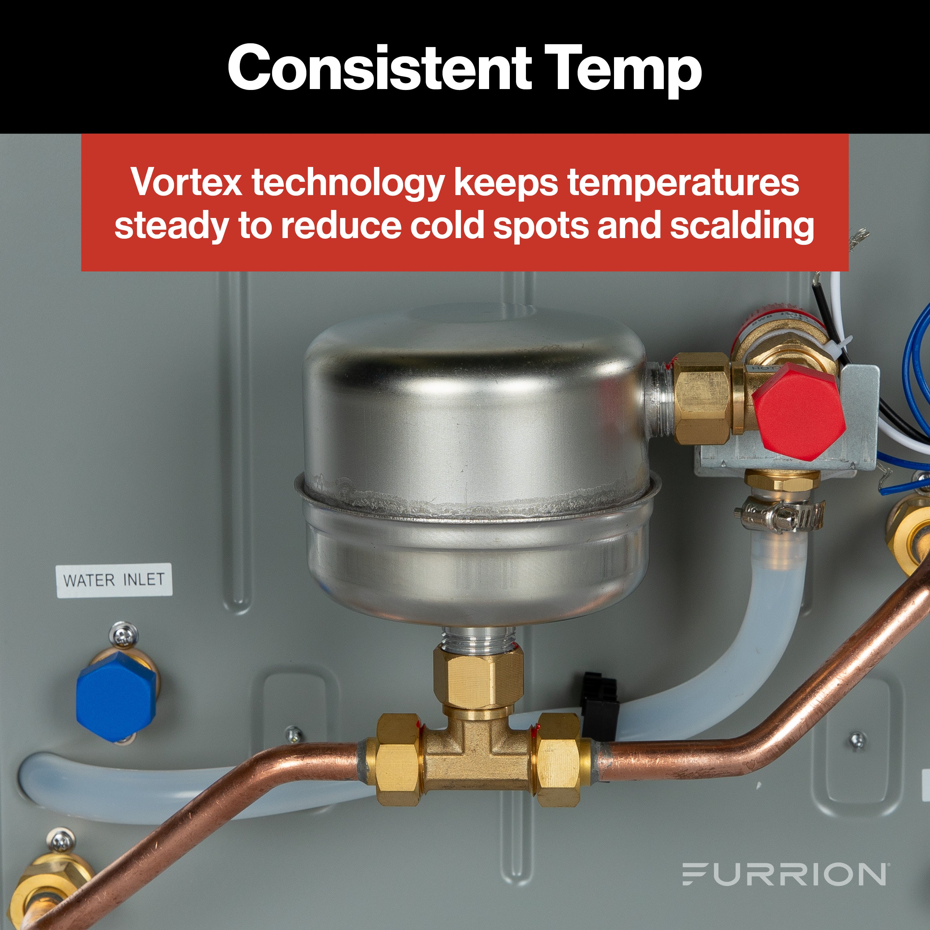 Furrion Tankless Gas Water Heater with Antifreeze Protection - 2.4GPM, White #FWH09AFA-AM