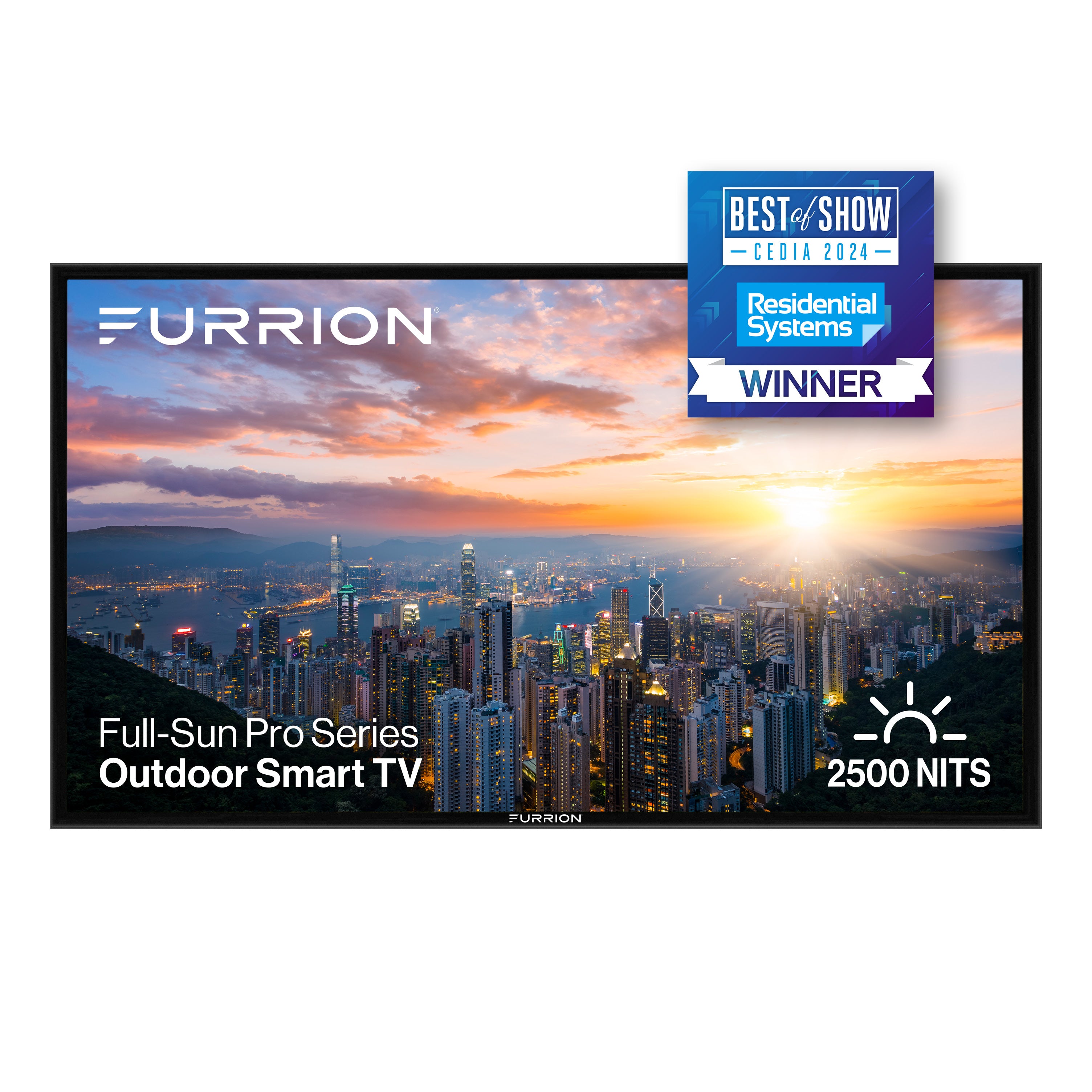 Furrion Aurora® Full-Sun Pro Series 4K UHD LED Outdoor Smart TV for Commercial & Residential Spaces