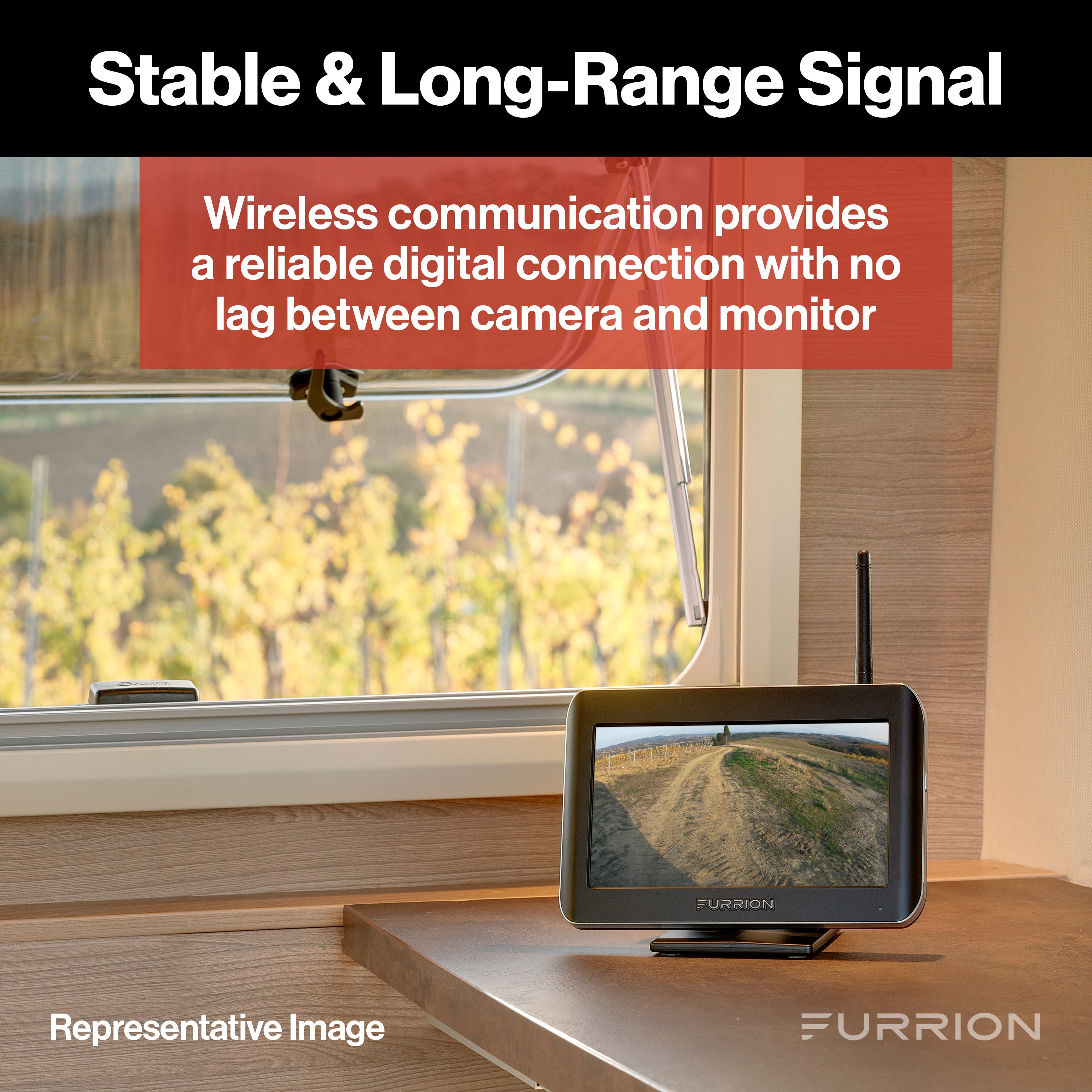 Furrion Vision S® RV Backup Camera System with Rear Sharkfin Camera