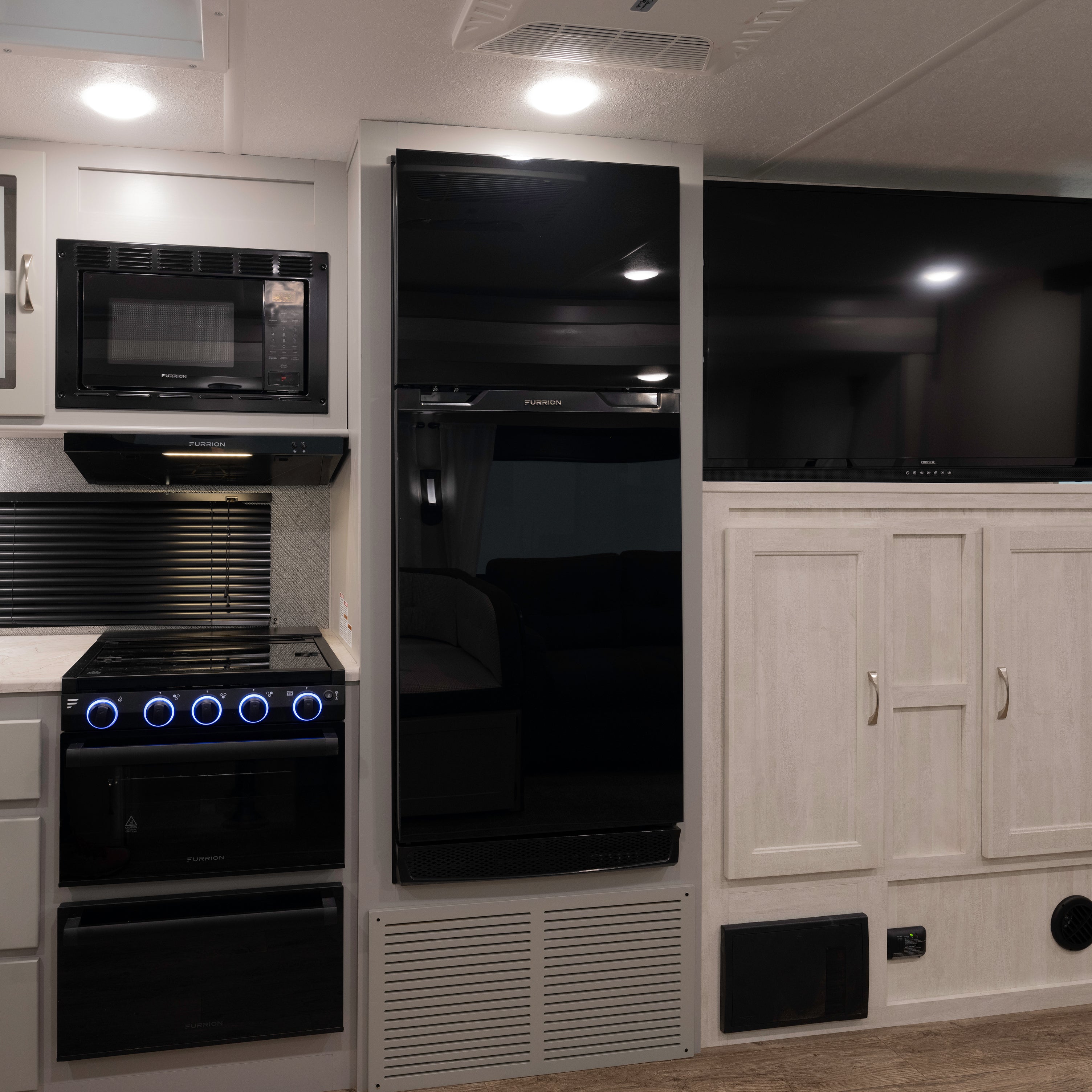 Furrion Built-In Electric RV Fireplace - Wood Platform