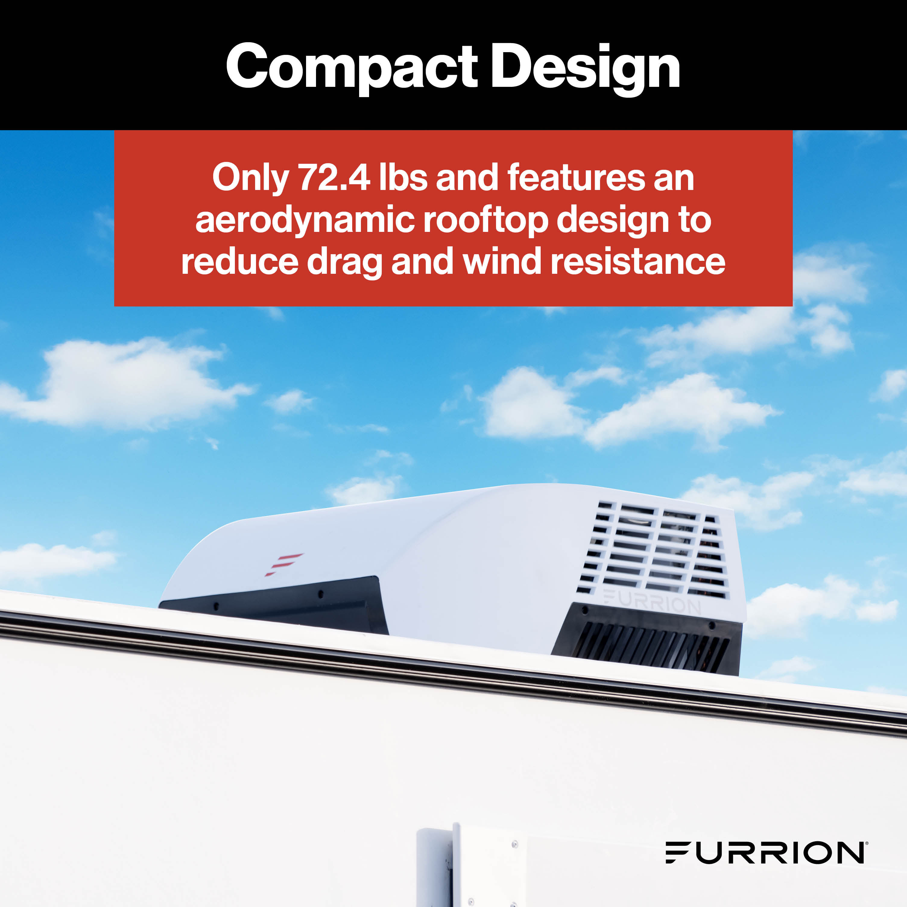 Furrion Chill® Cube Variable Speed RV Rooftop Air Conditioner (R32) - 18K BTU, Non-Ducted
