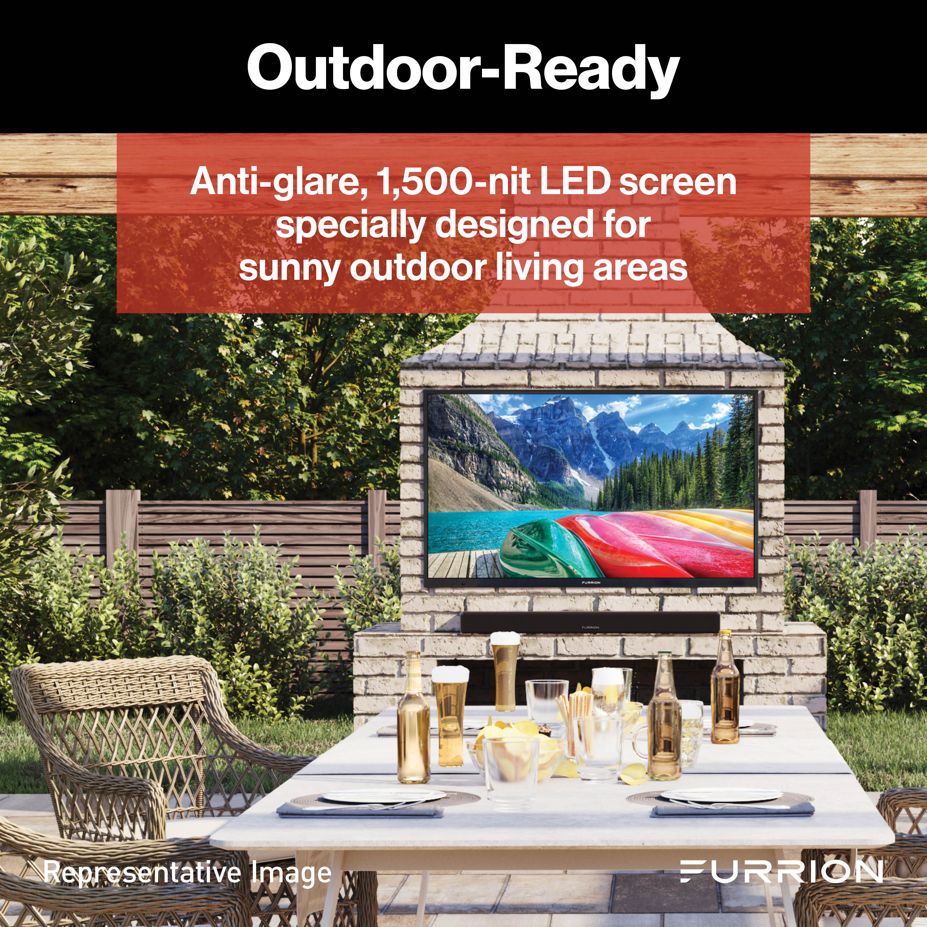 Furrion Aurora® Sun 4K UHD LED Outdoor Smart TV with HDR10