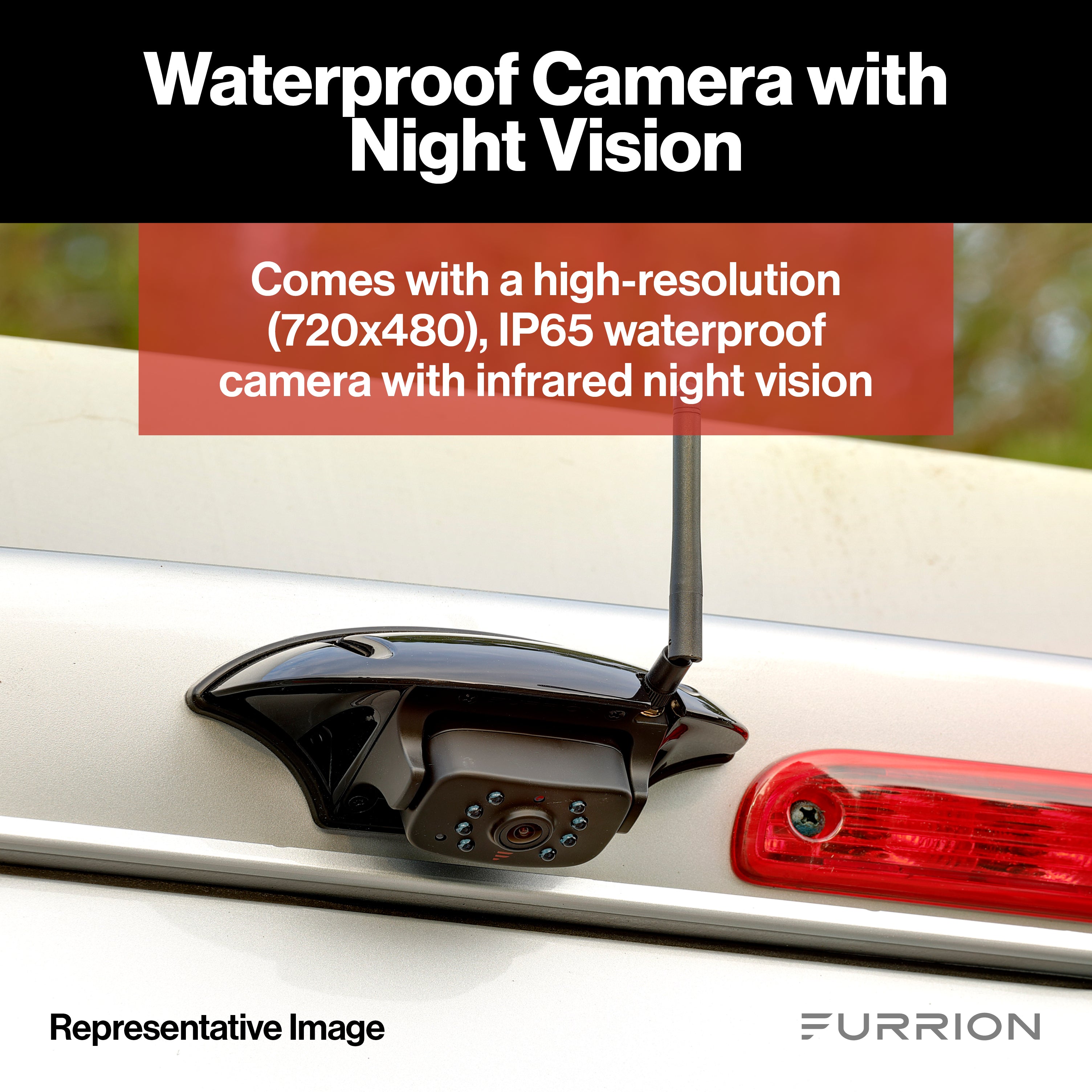 Furrion Vision S® RV Backup Camera System with Rear Sharkfin Camera