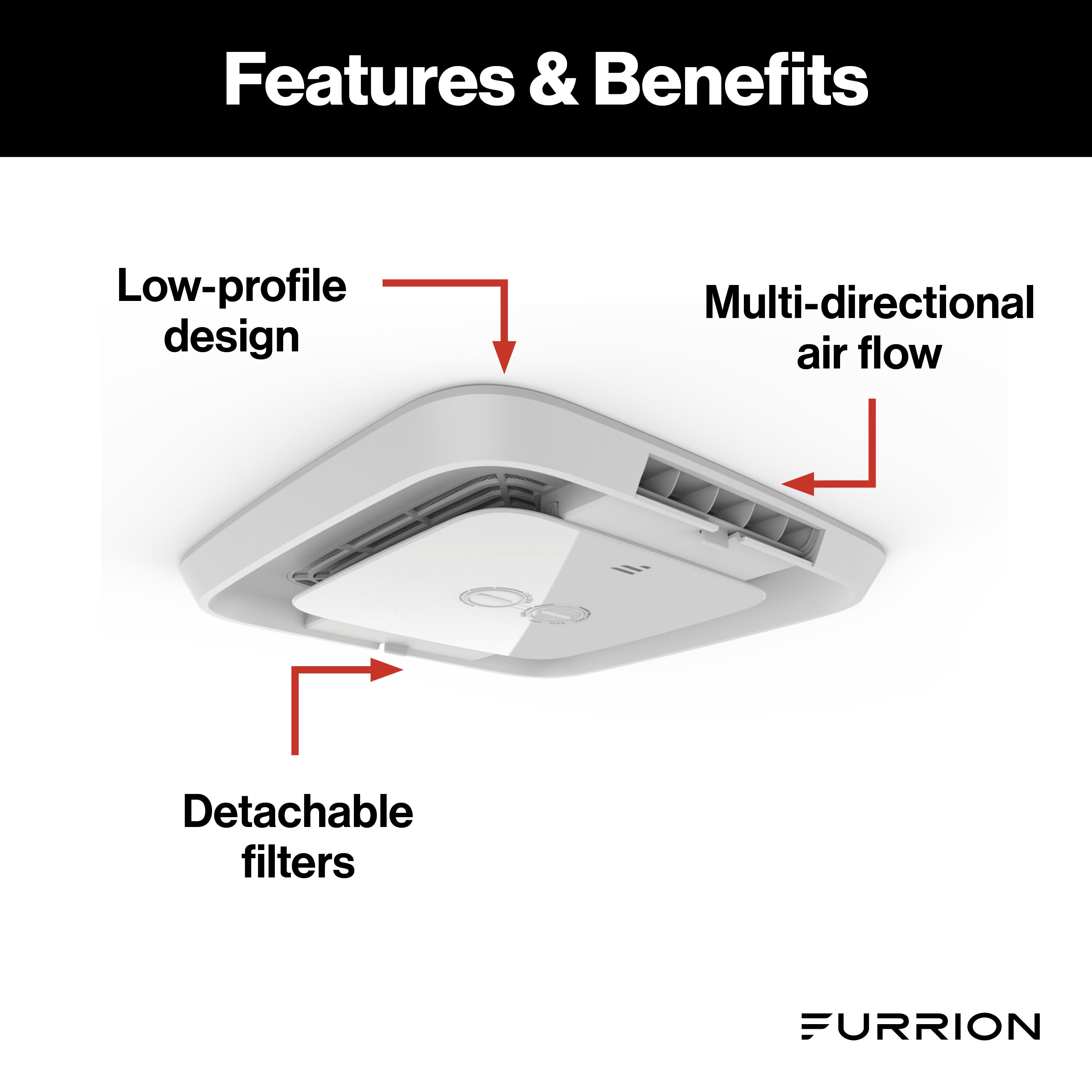 Furrion Chill® RV AC Air Distribution Box with Manual Single-Zone Control - White #FACT11MA-PS