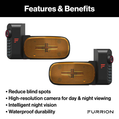 Furrion Vision S®+ RV Observation System - Left & Right Side Cameras with LED Marker Lights #FCEFDTASH