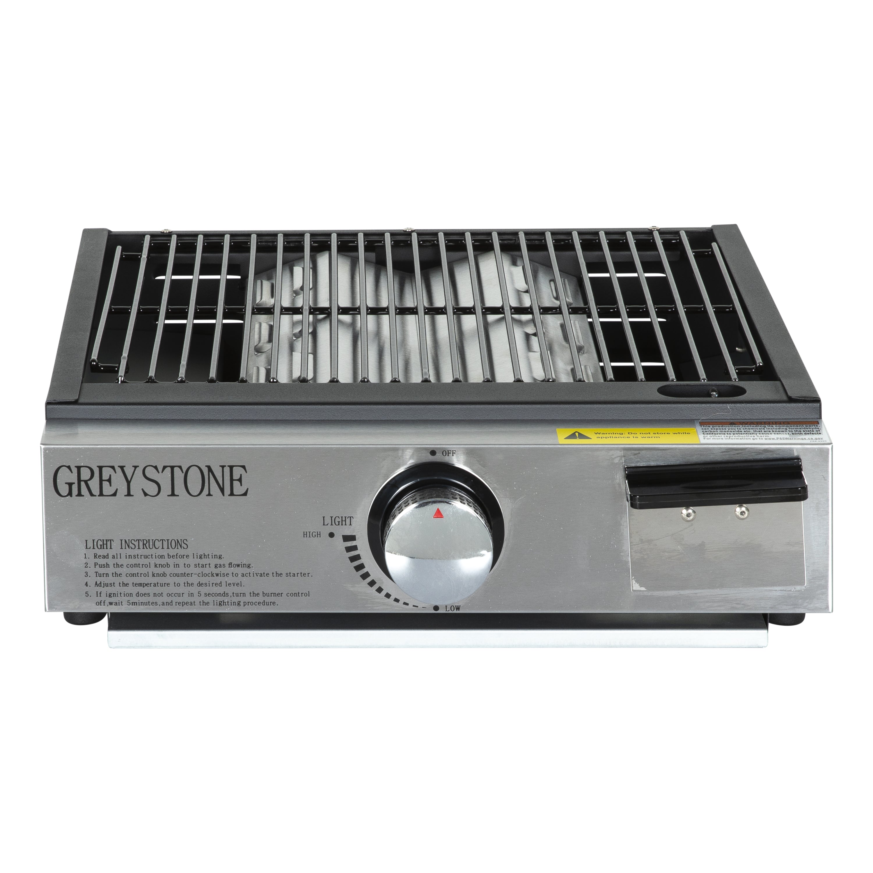 Greystone 17" Griddle/Grill Combo with Enamel Steel Cooking Plate & Grill Grate - 15,000 BTU LP Gas #BC1715D