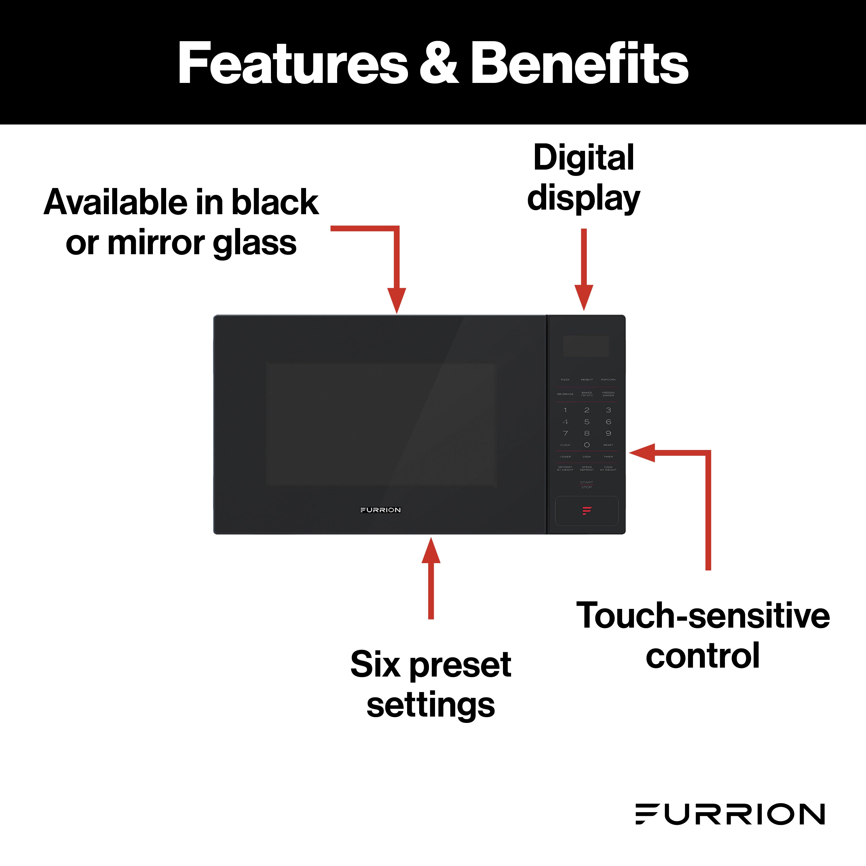 Furrion RV Microwave - 0.9 cu. ft, Black #FMSN09-BL