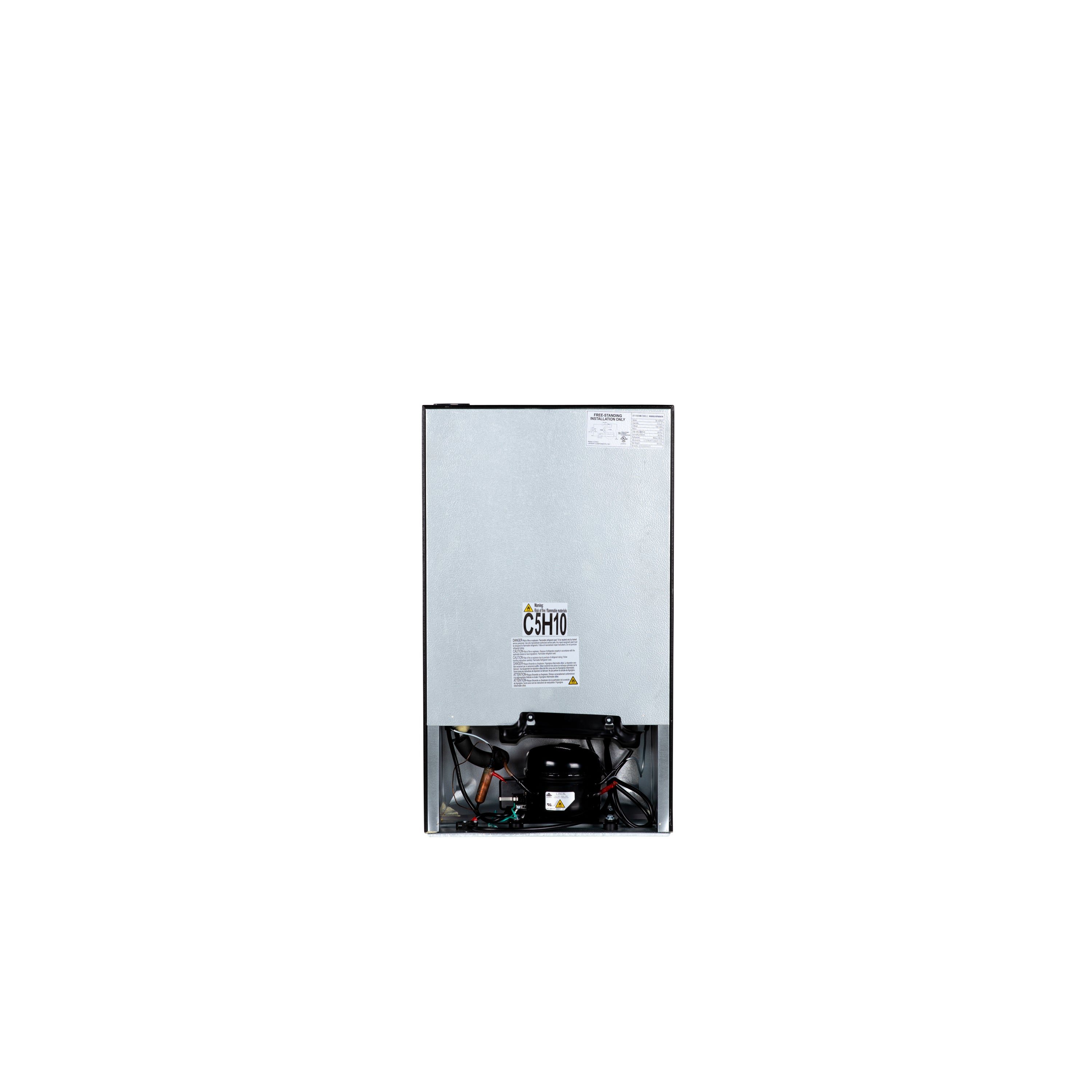 Everchill® by Furrion RV Refrigerator - 110V, 3.2 cu. ft., Black with Stainless Steel Trim